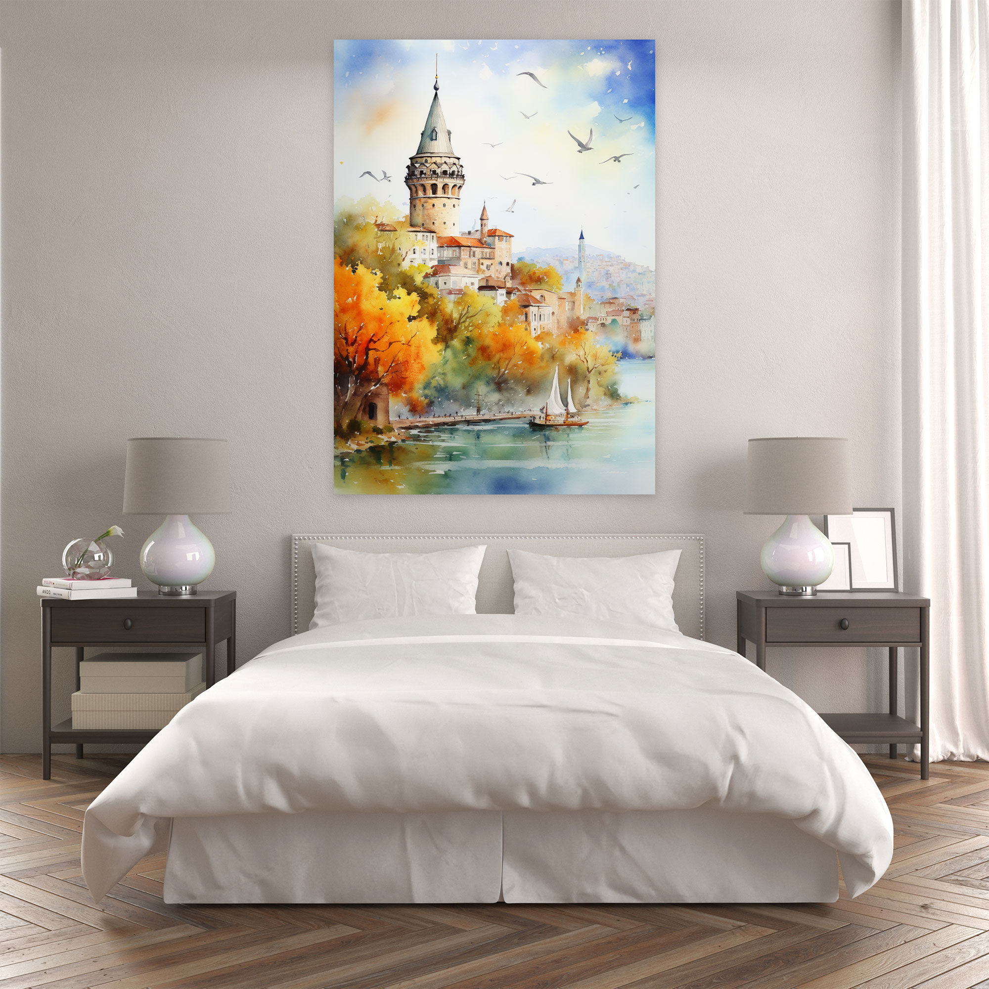 Galata Tower Canvas Print - Galata Tower, Ethereal Portrayal, Canvas Print, Wall Decoration