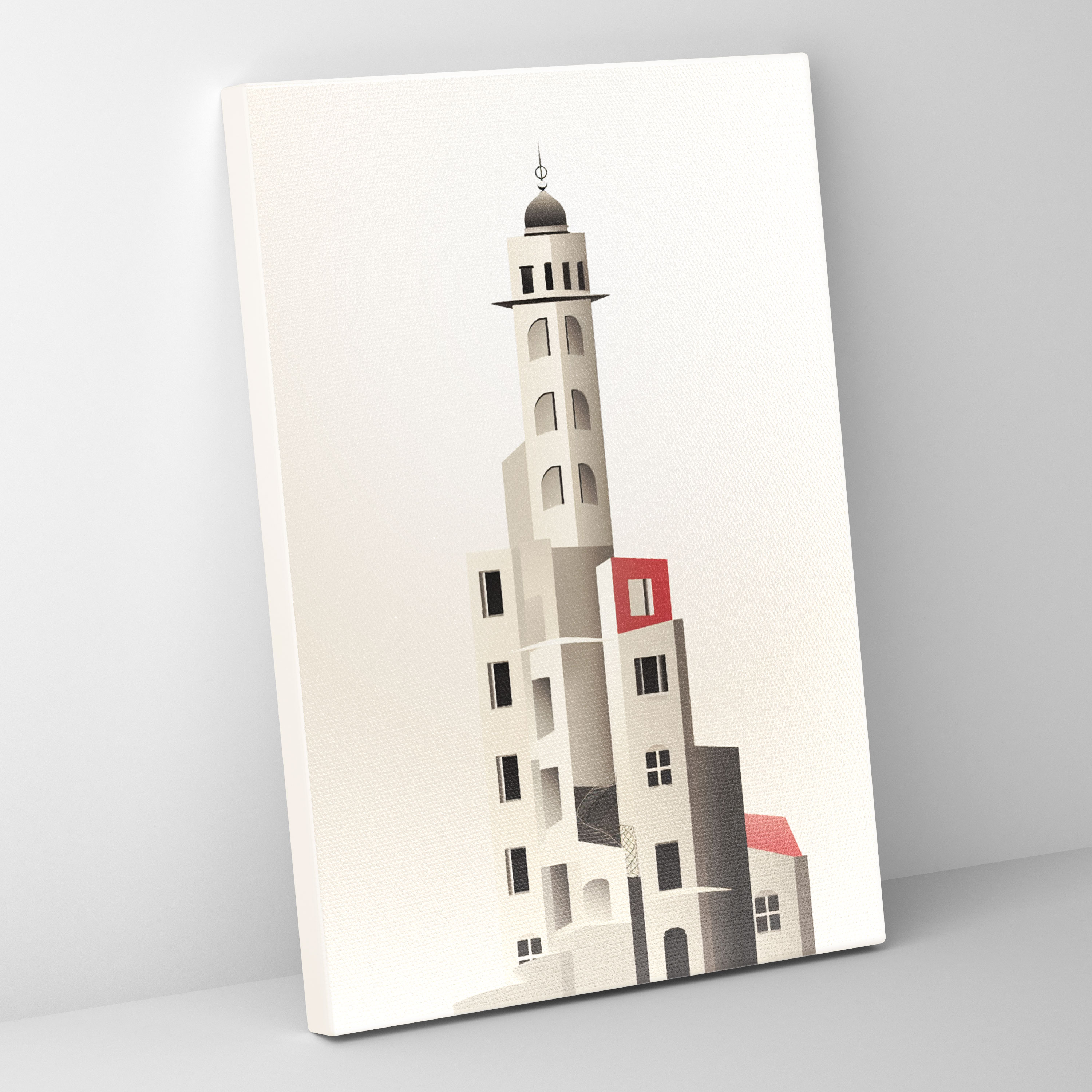 Galata Kulesi Duvar Süsü - Galata Kulesi Kanvas Tablo Sanatı Basit Tarz