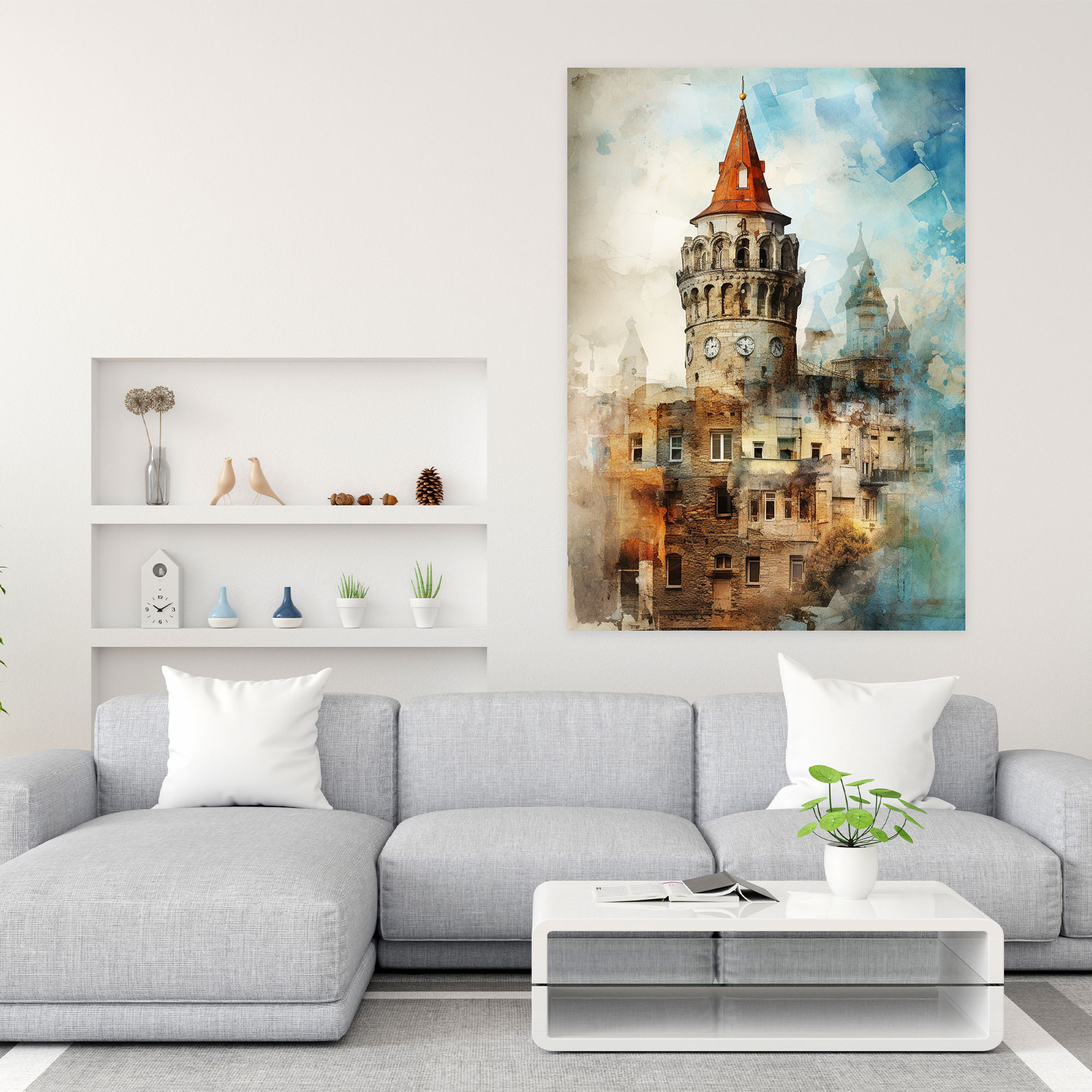 Galata Tower Canvas Print - Galata Tower, Wall Art, Various Materials, Home Decoration