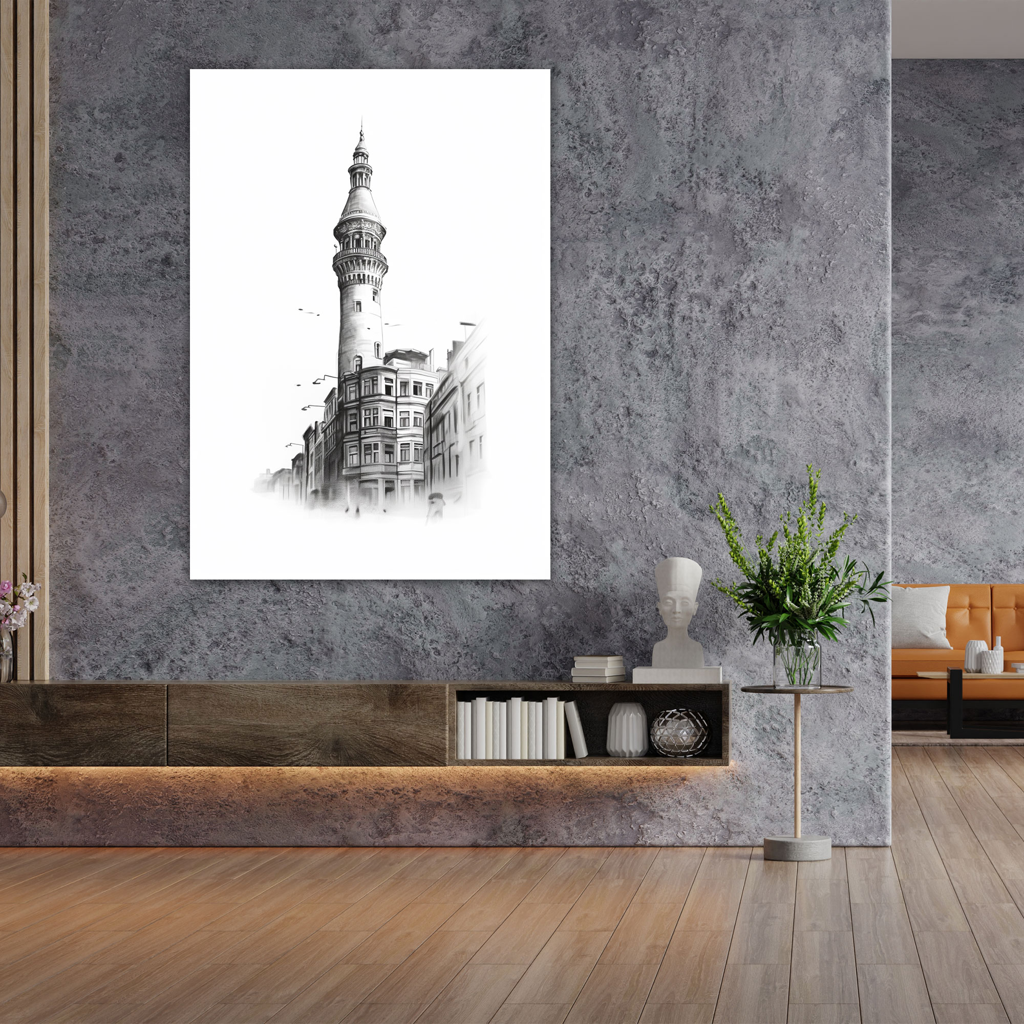 Galata Tower Wall Art - Galata Tower, Wall Art, Home Decoration, Black And White Art