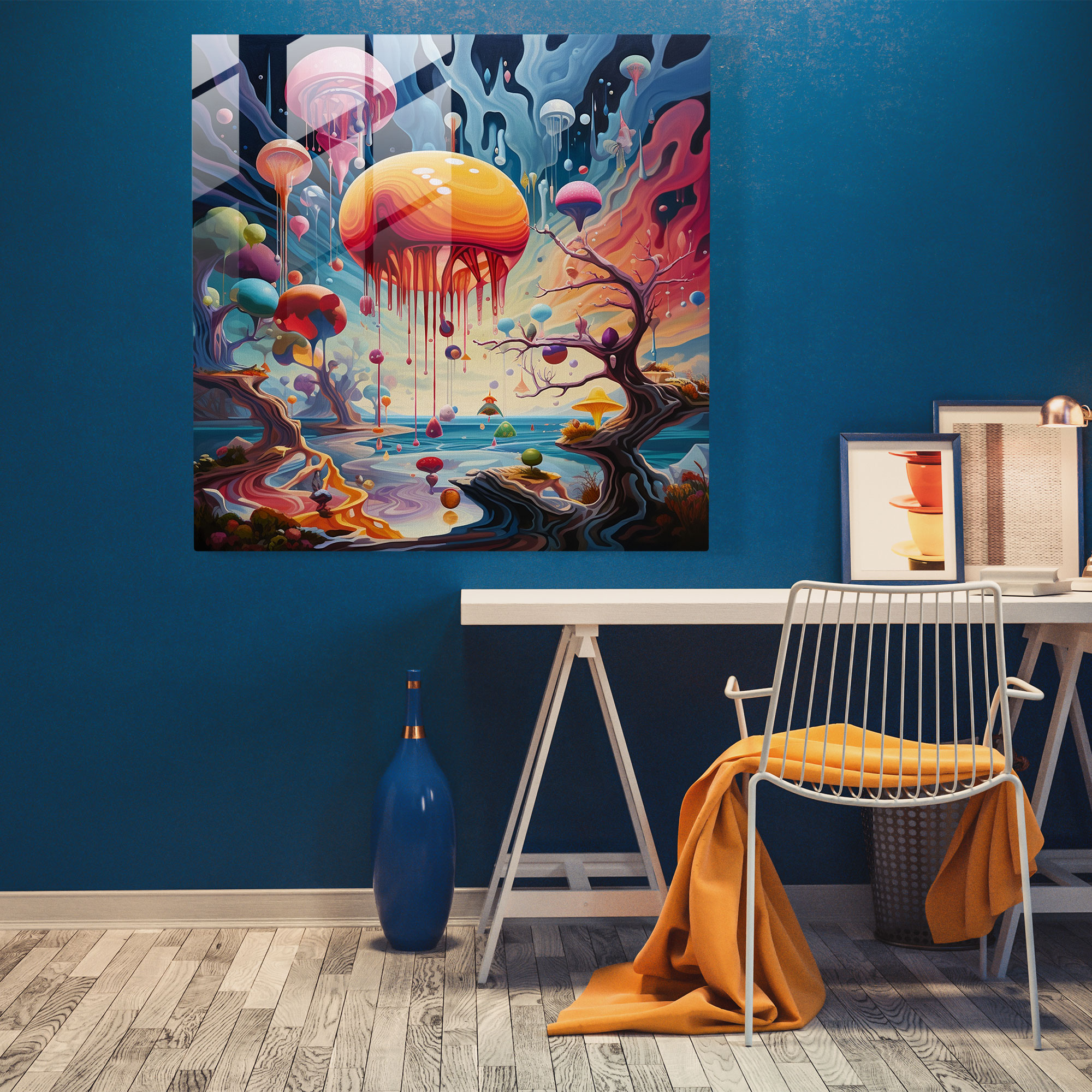 Enigmatic Glass Print - Surrealist Glass Wall Art - Home Decoration - Modern Artwork