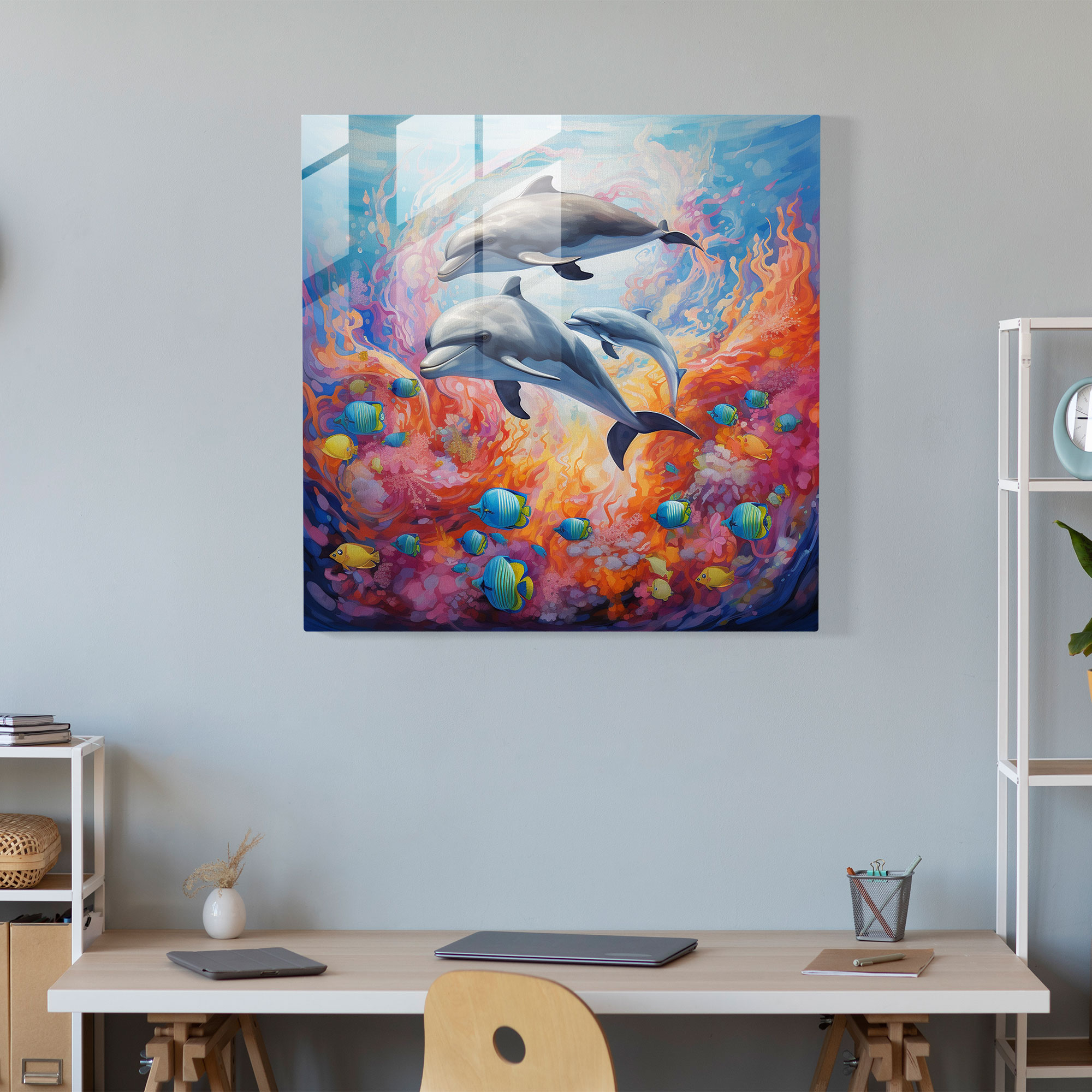 Glasbild Unterwasserwelt - Ätherisches Leinwandbild