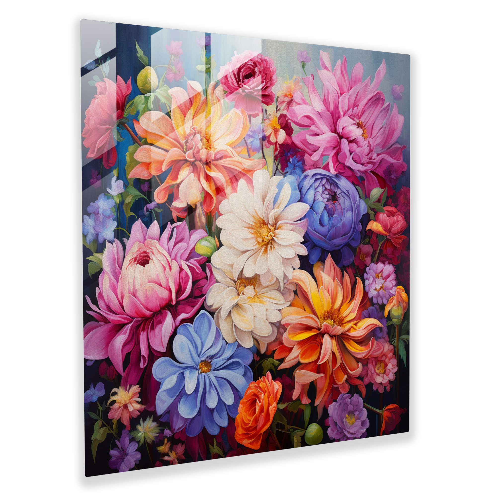 Blossom Glass Print - Enchanting Floral Glass Wall Art