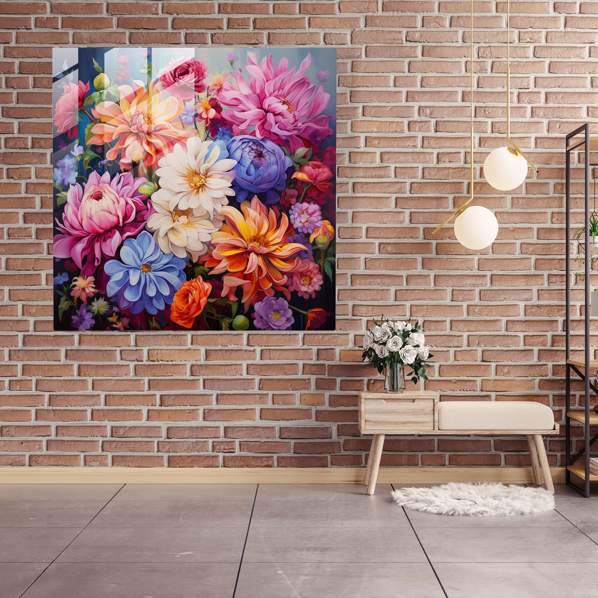 Blossom Glass Print - Enchanting Floral Glass Wall Art