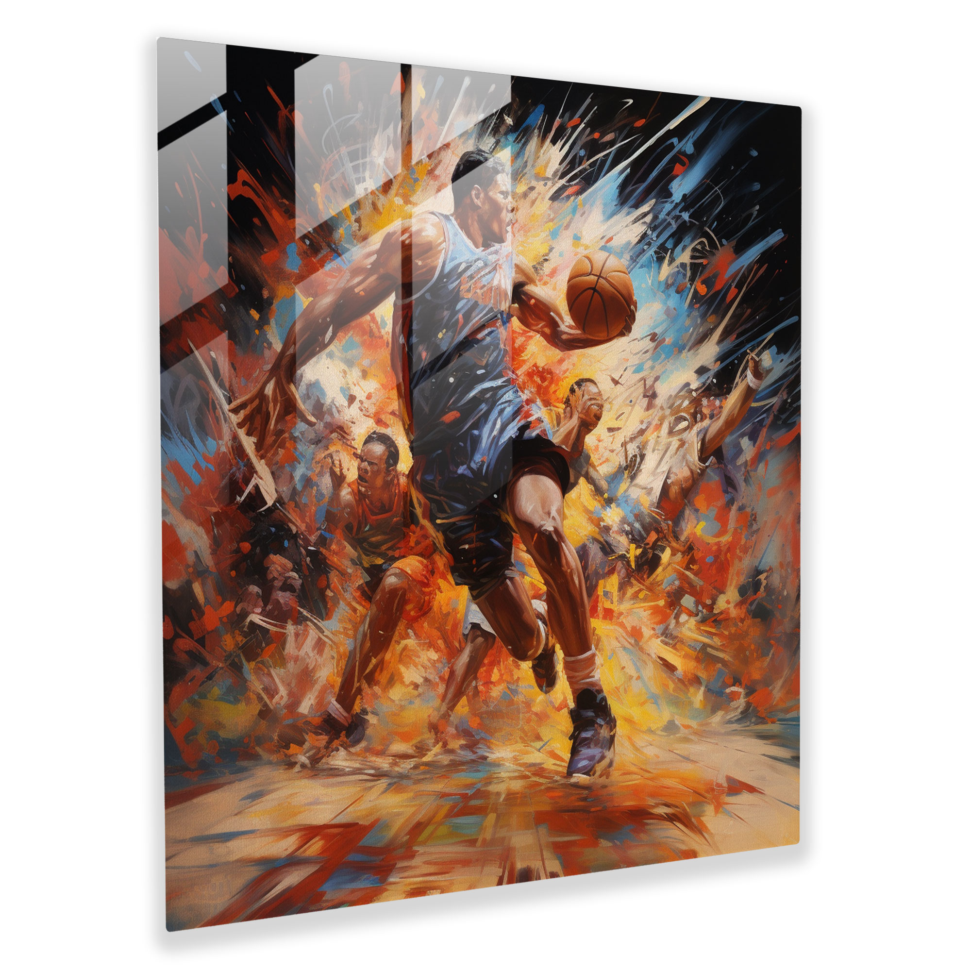 Athletic Glass Print - Dynamic Sports Glass Wall Art