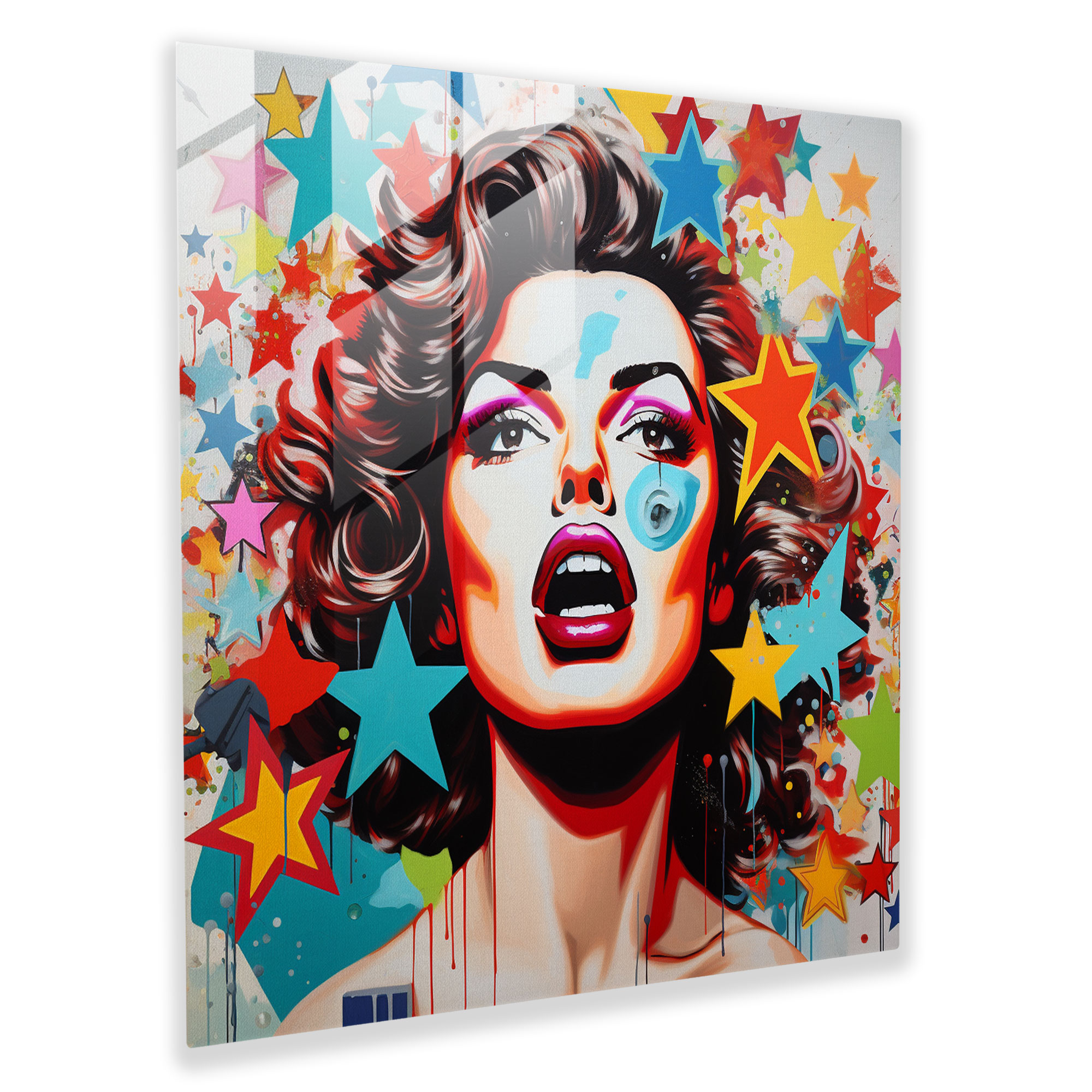 Vivid Expressions - Pop Art Glass Print Home Decoration - Contemporary Wall Art