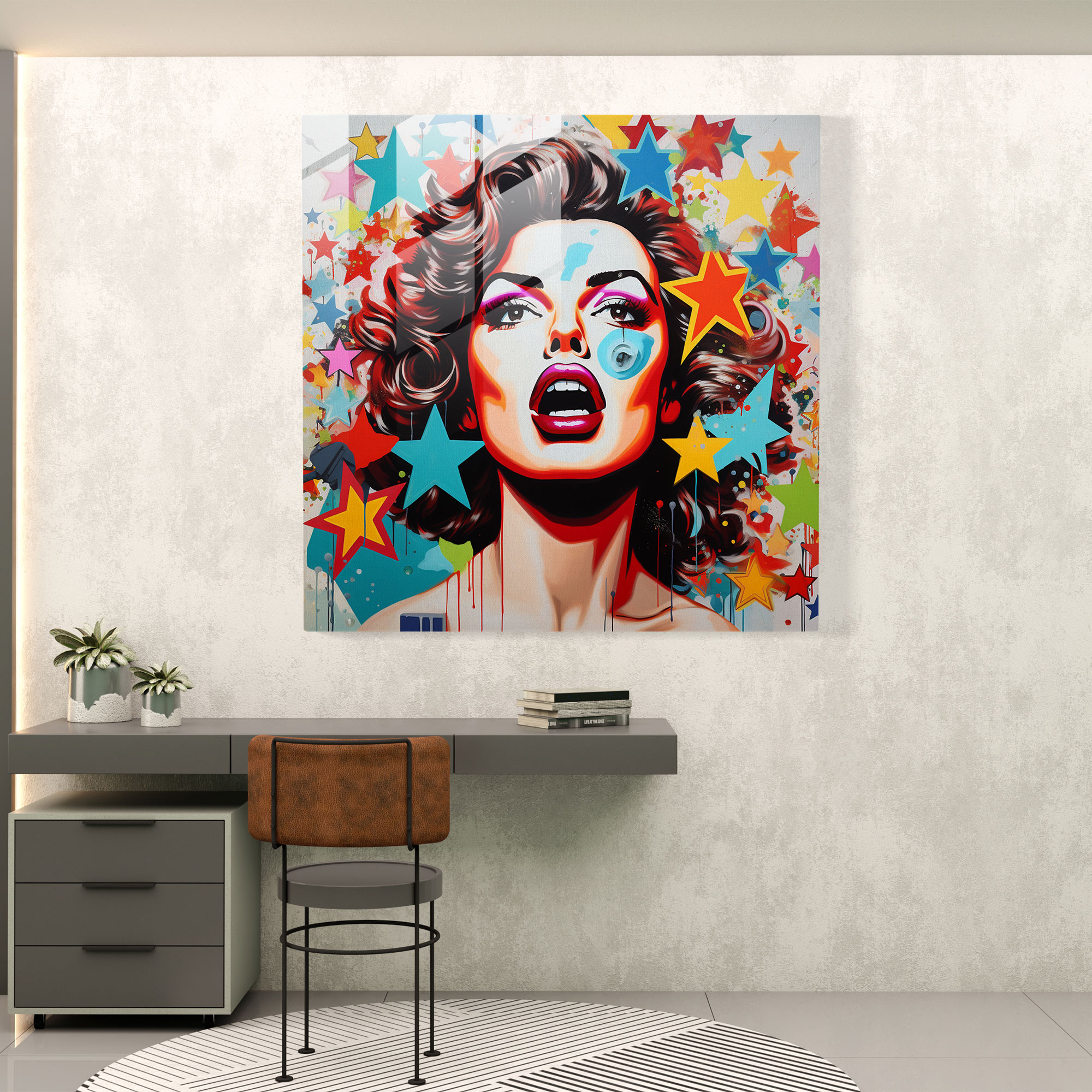 Vivid Expressions - Pop Art Glass Print Home Decoration - Contemporary Wall Art