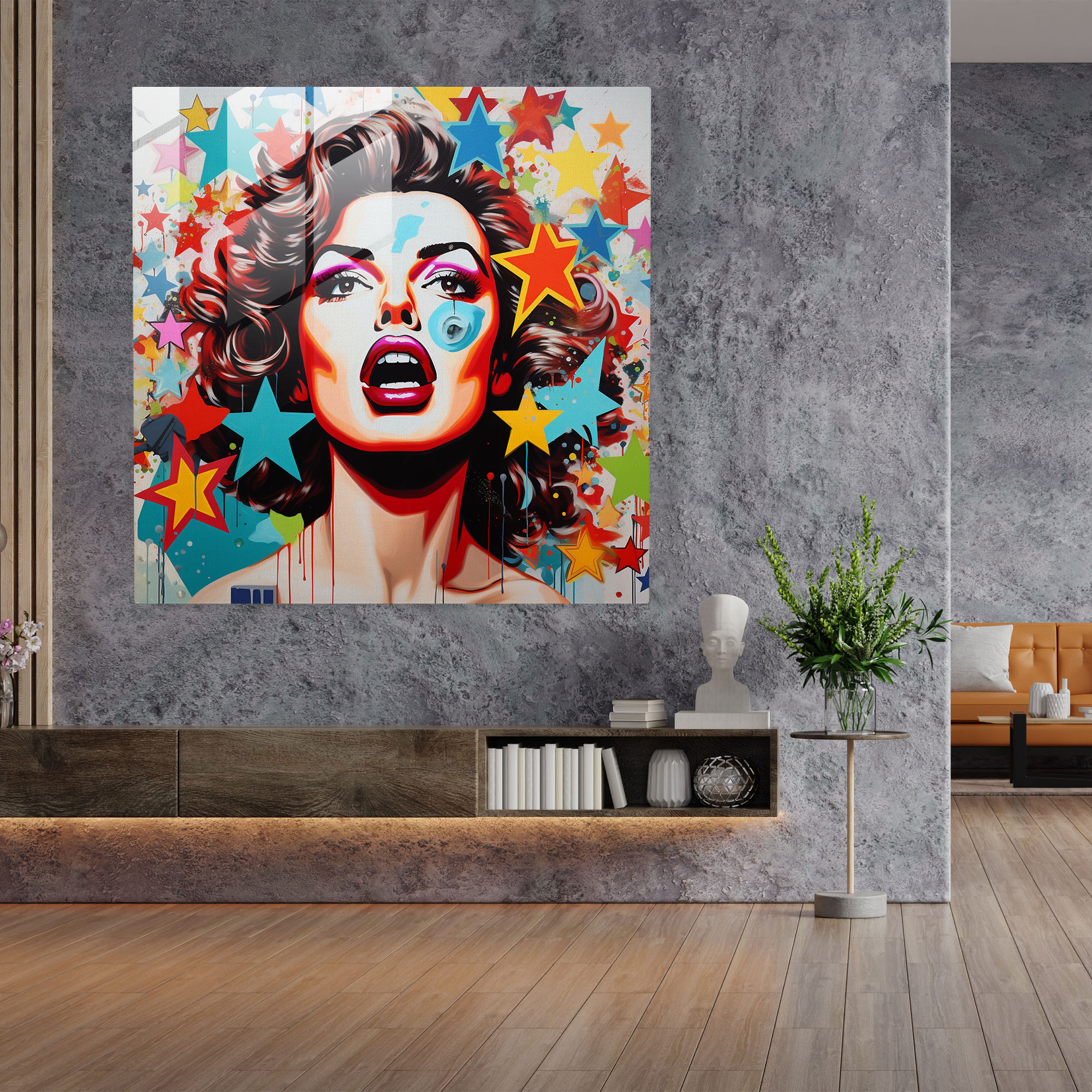 Vivid Expressions - Pop Art Glass Print Home Decoration - Contemporary Wall Art