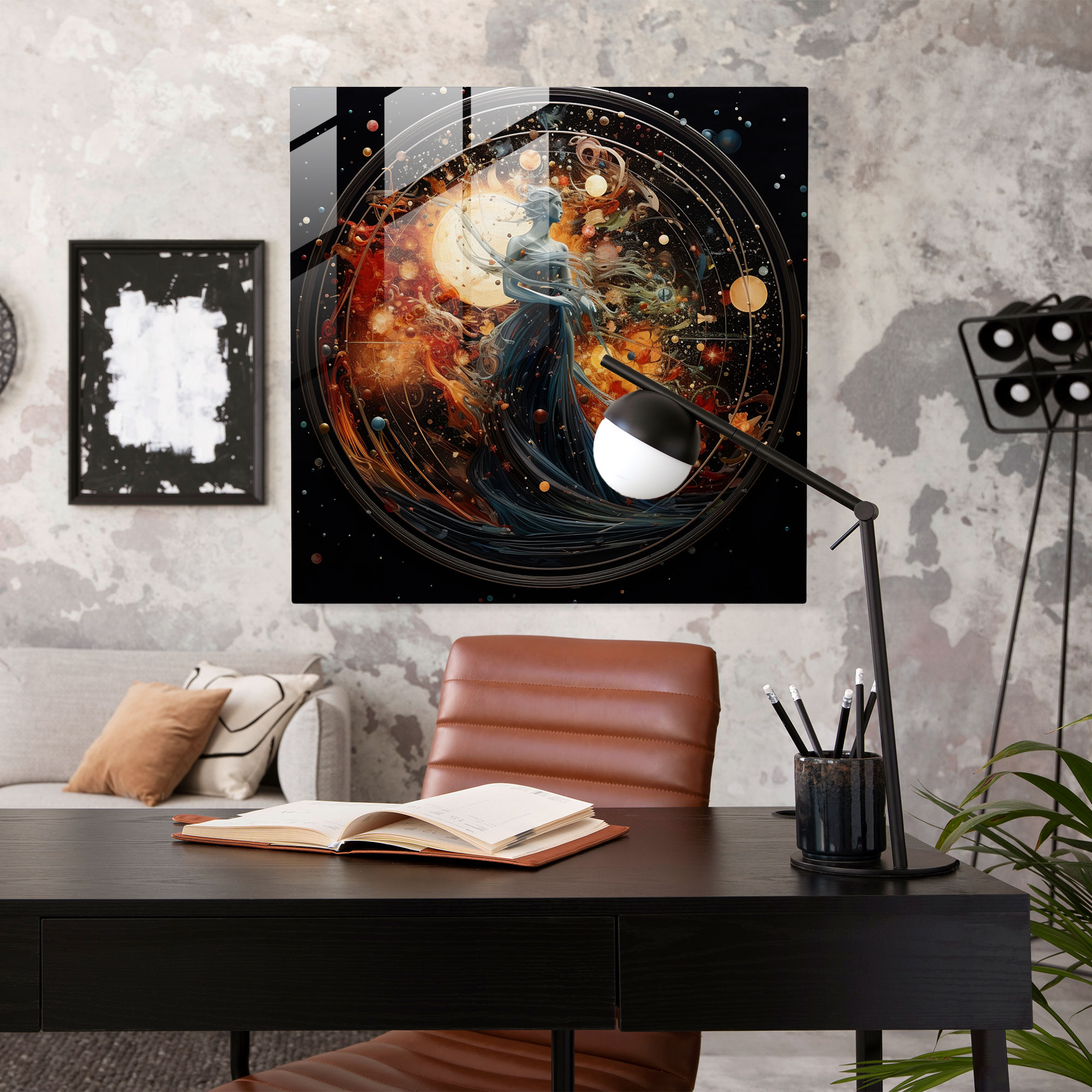 Hermes Glass Print - Celestial Glass Wall Art - Hermes, Celestial Design, Captivating, Home Decoration