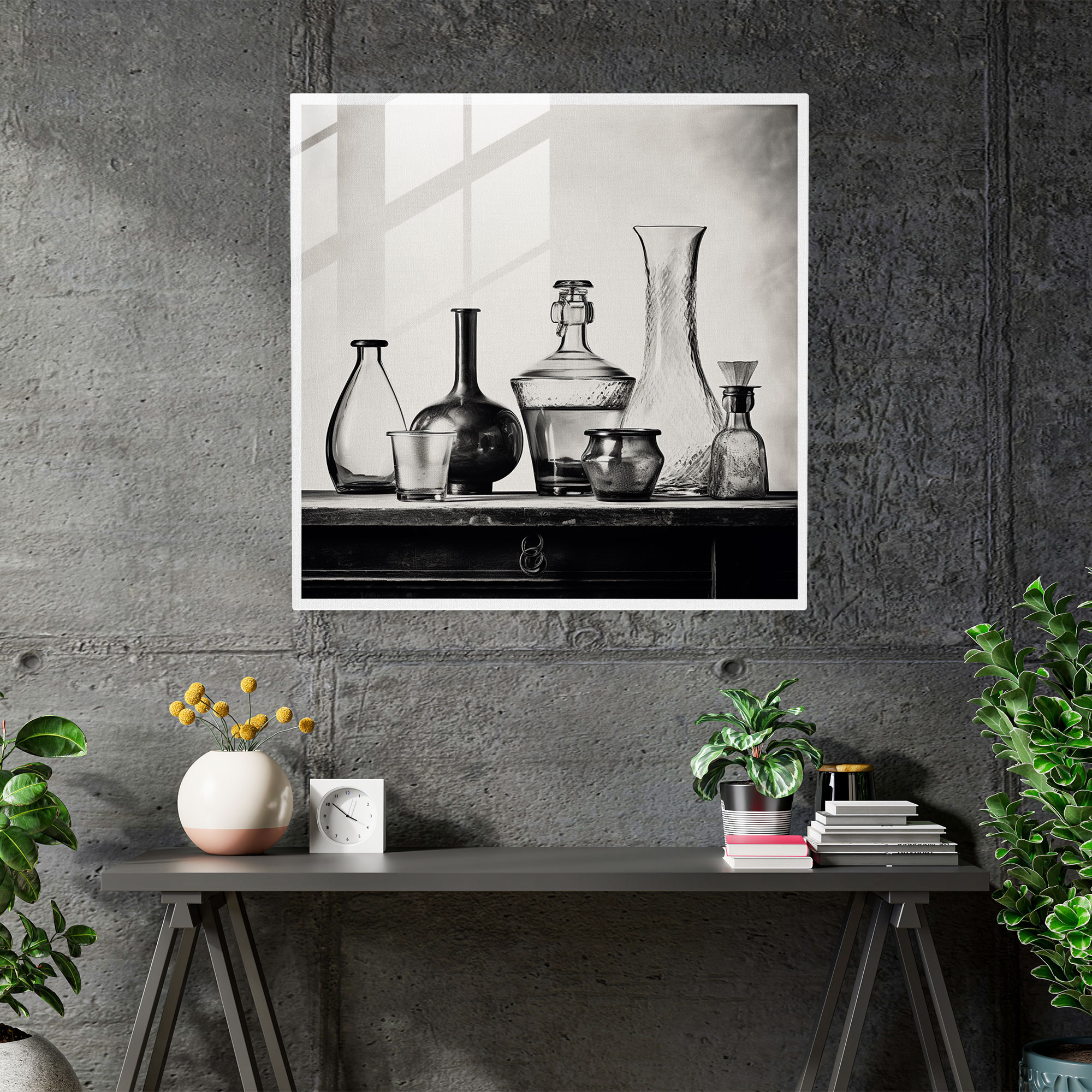Hermes Glass Print - Vintage Glass Wall Art - Hermes, Wall Decoration, Glass Art, Home Decoration