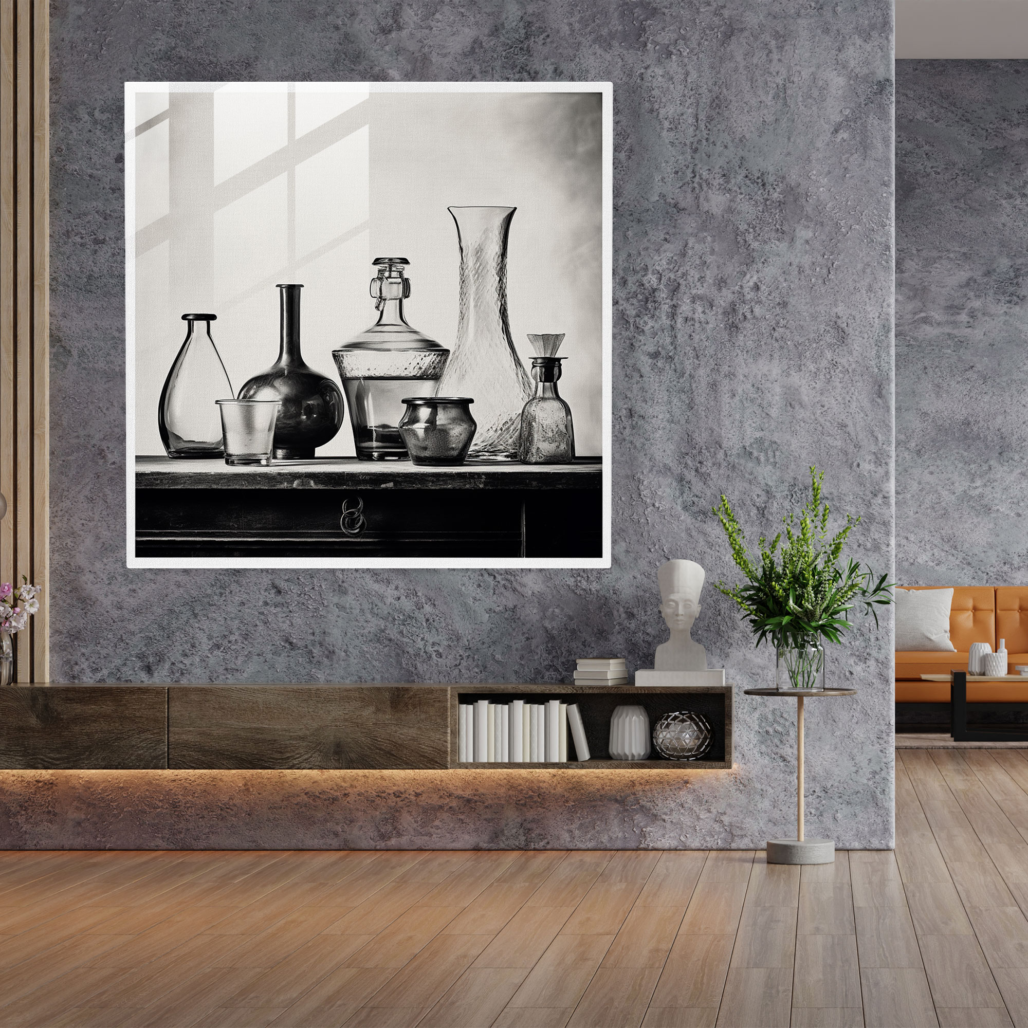 Hermes Glass Print - Vintage Glass Wall Art - Hermes, Wall Decoration, Glass Art, Home Decoration