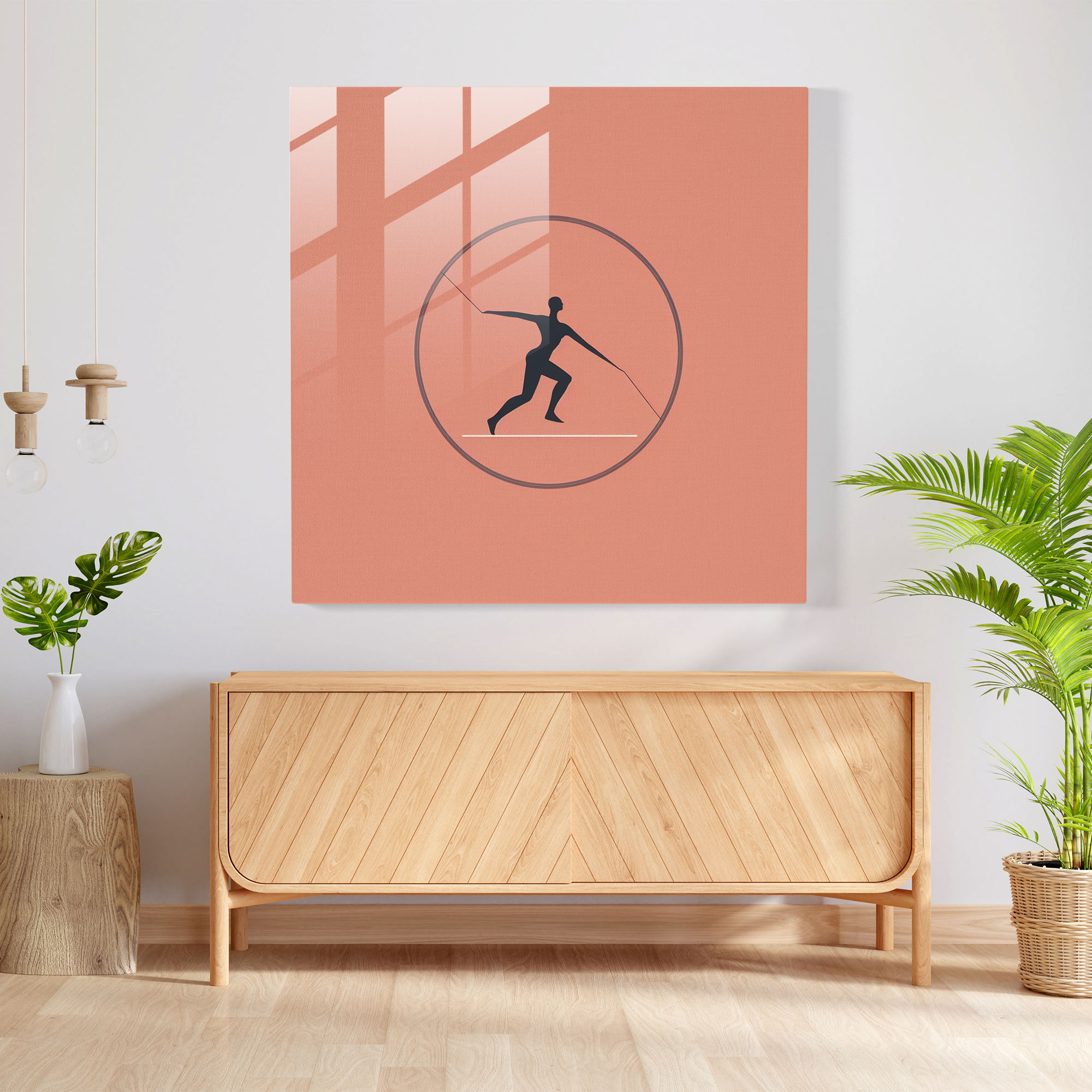 Hermes Glass Print - Symbolic Power - Hermes, Glass Art, Hermes Glass Print, Glass Wall Art