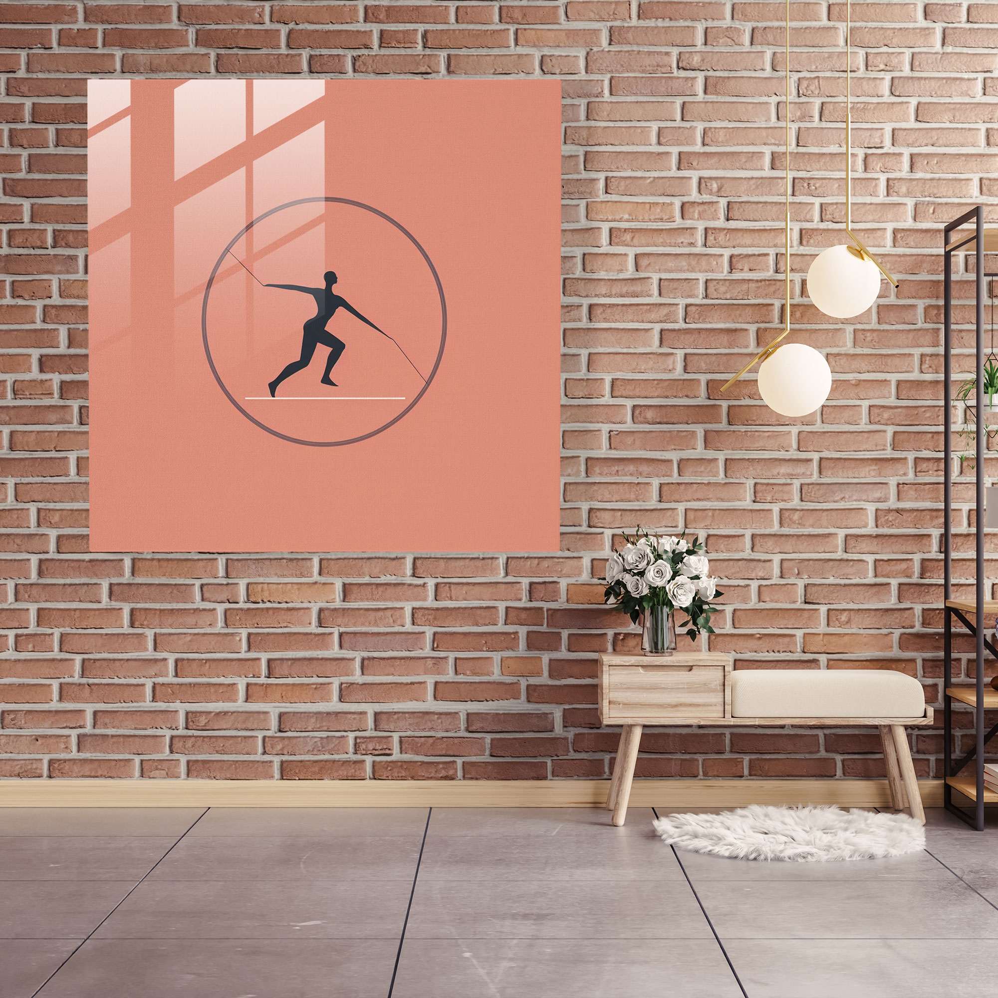 Hermes Glass Print - Symbolic Power - Hermes, Glass Art, Hermes Glass Print, Glass Wall Art