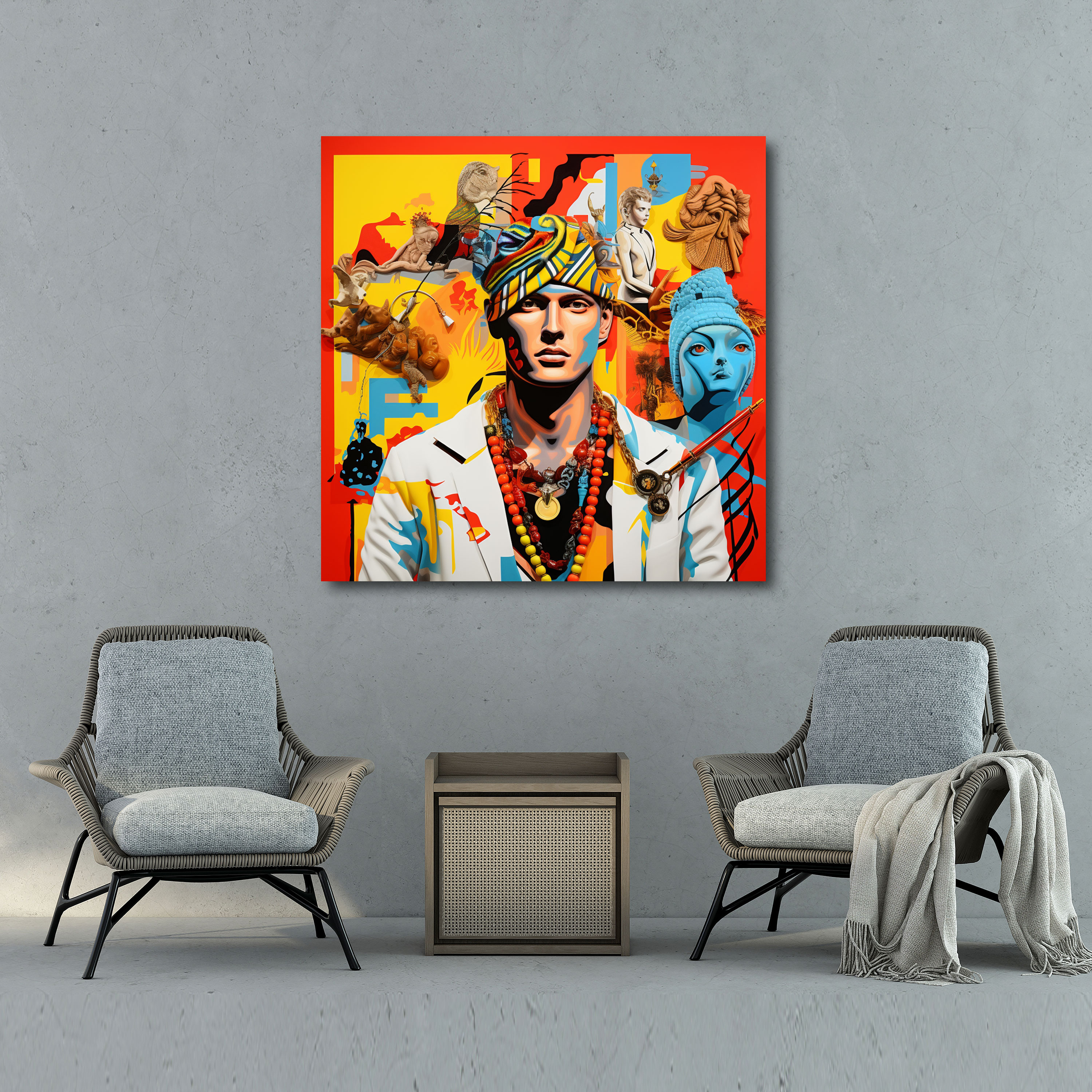 Vibrant Iconography Wall Art - Hermes, Versatility, Wall Art, Wall Decoration