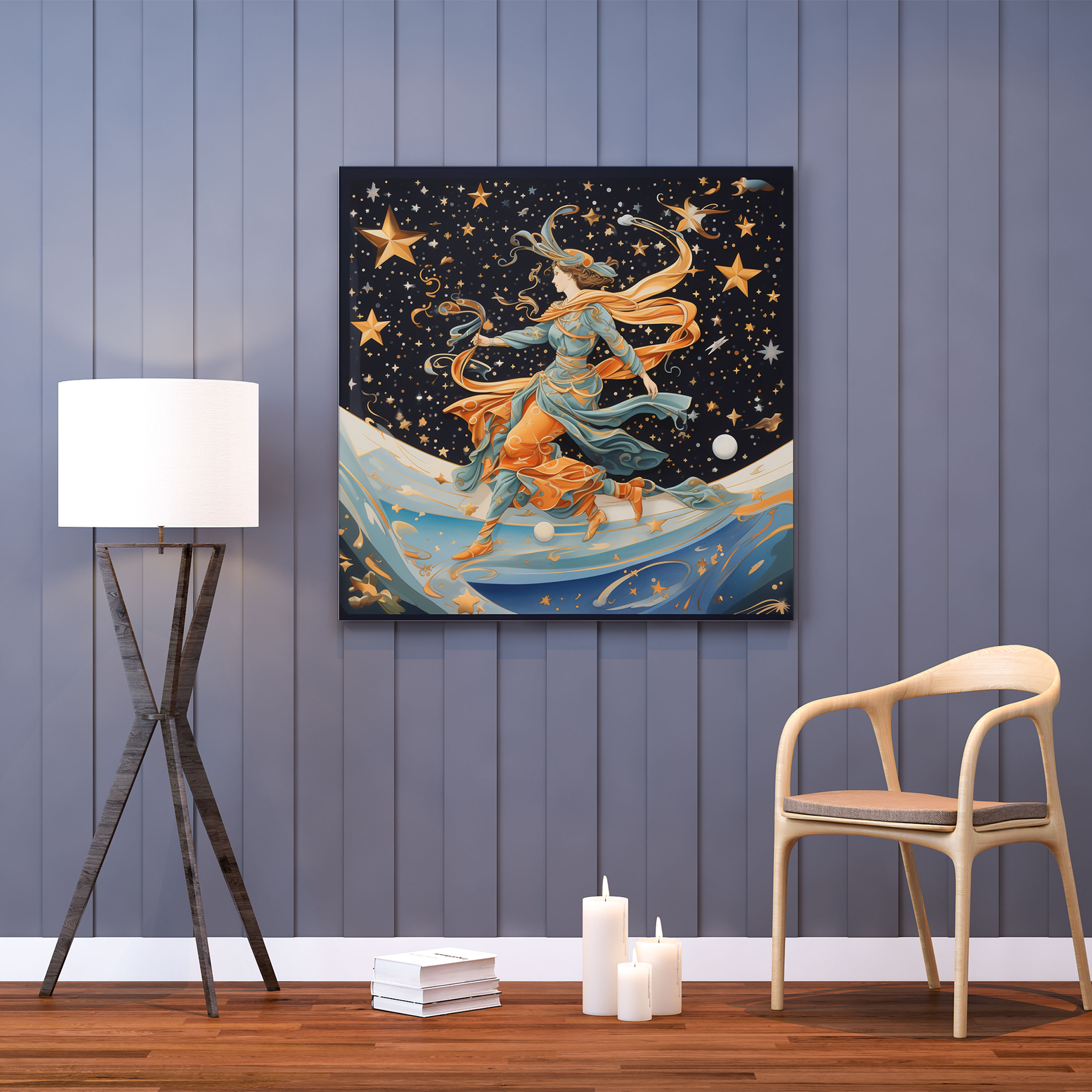 Hermes Celestial Winged Sandals Canvas Print - Hermes, Wall Decoration, Hermes, Home Decoration