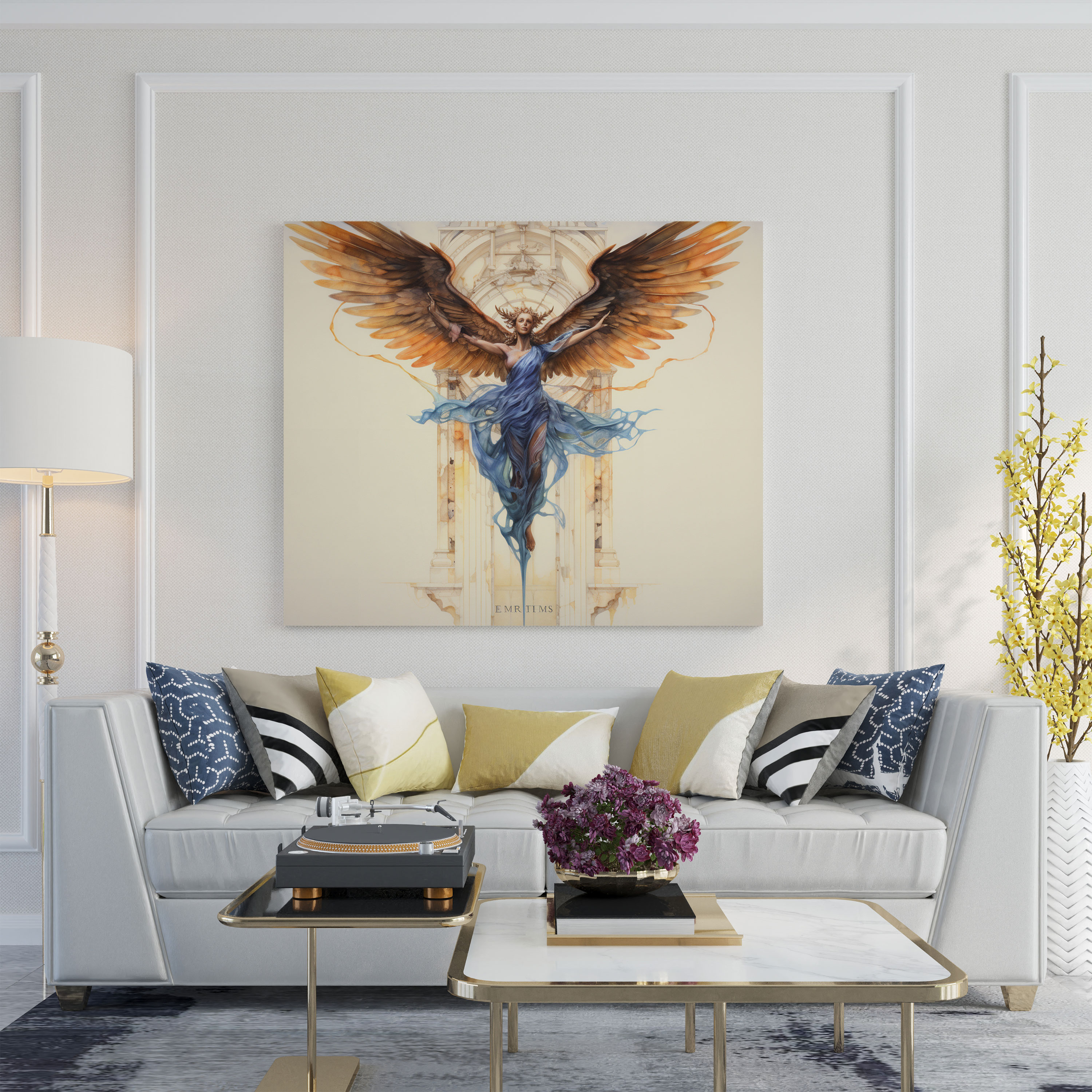 Hermes Wall Art - Watercolor Illustration Canvas Print - Hermes, Wall Art, Canvas, Hermes