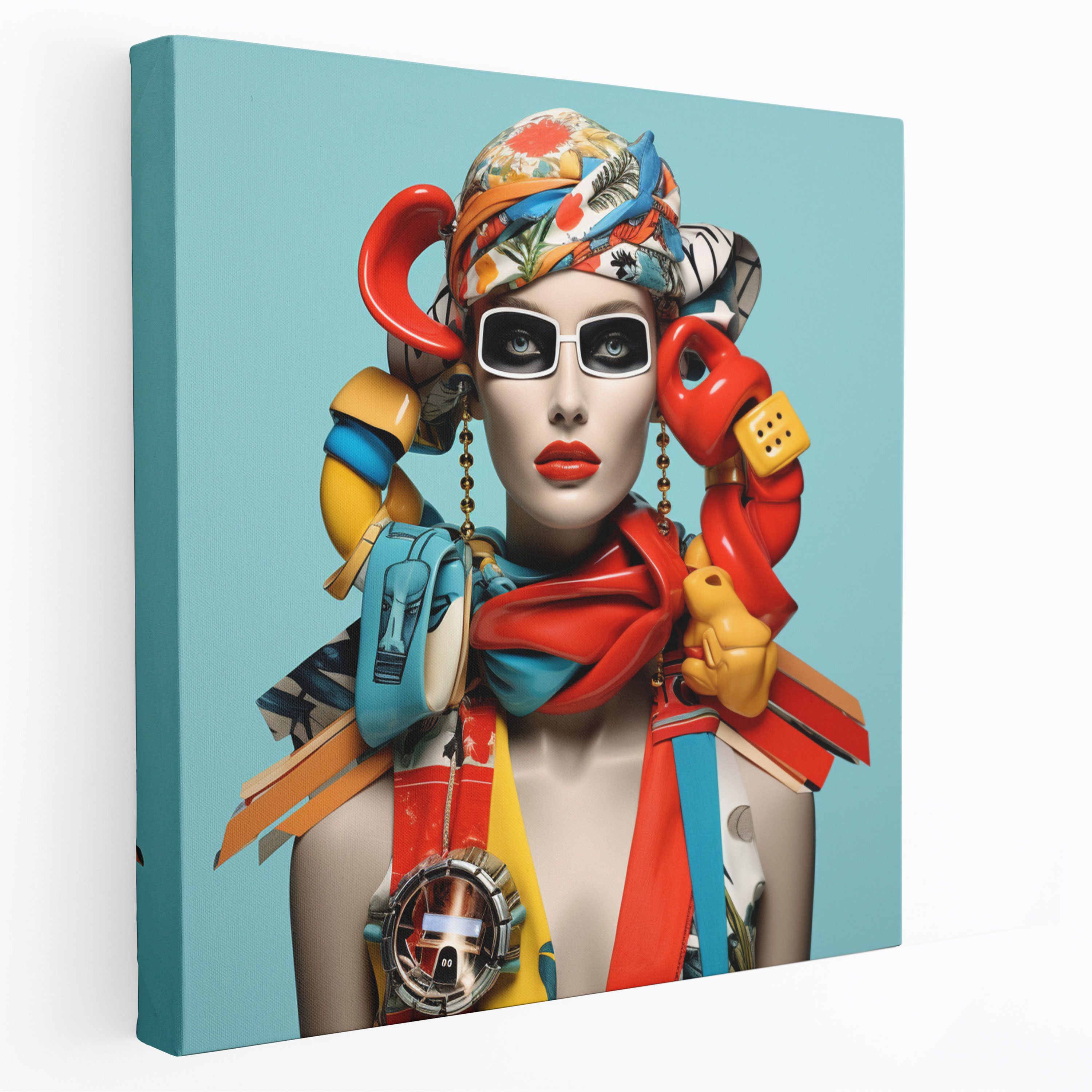 Hermes Accessories Canvas Print - Hermes, Home Decoration, Pop Art, Canvas Print
