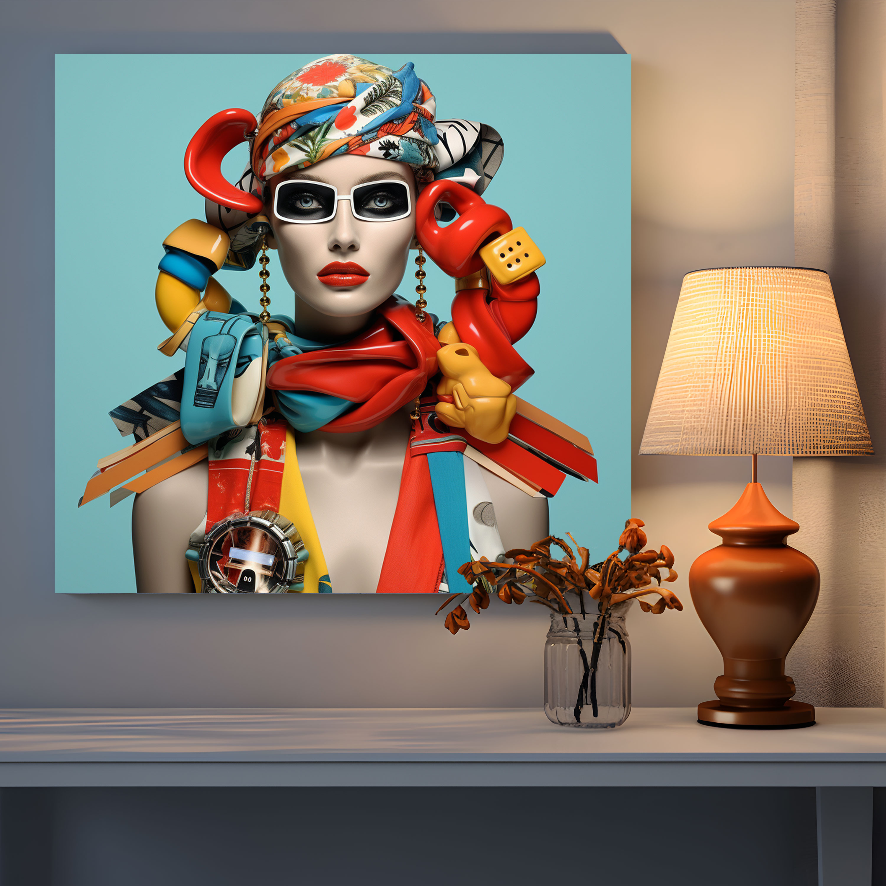 Hermes Accessories Canvas Print - Hermes, Home Decoration, Pop Art, Canvas Print