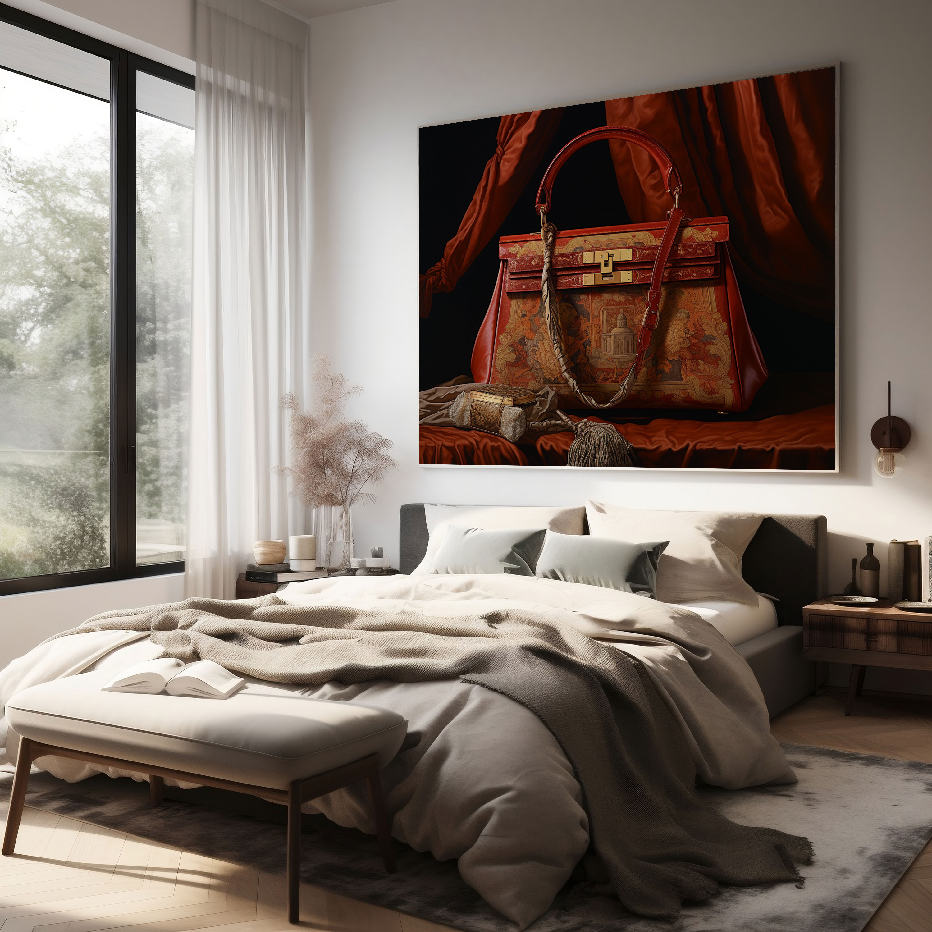 Hermes Kelly Bag Wall Art - Hermes, Oil Painting, Canvas Wall Art, Wall Art