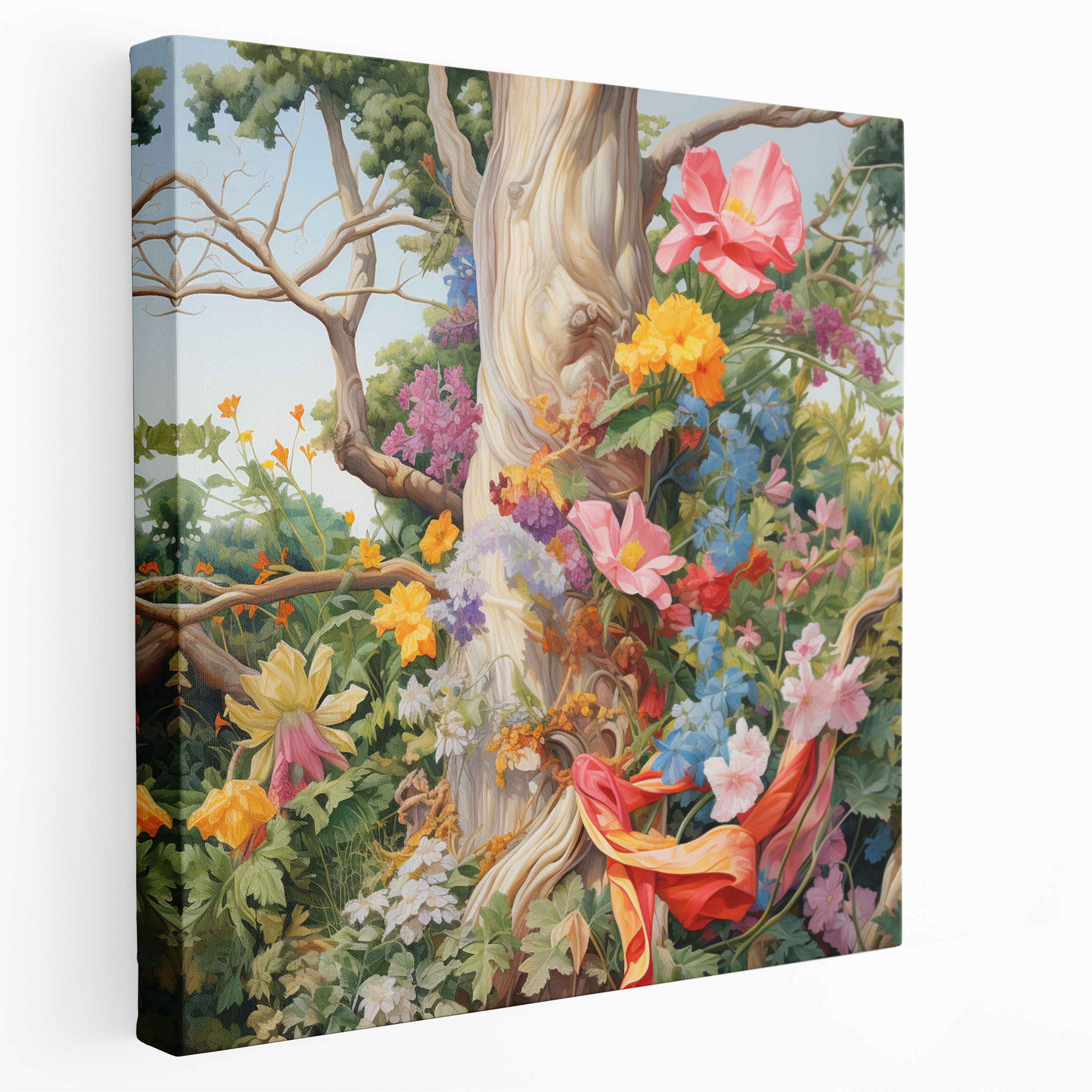 Hermes Silk Scarf Botanical Canvas Print - Hermes, Canvas Print, Canvas Wall Art, Canvas