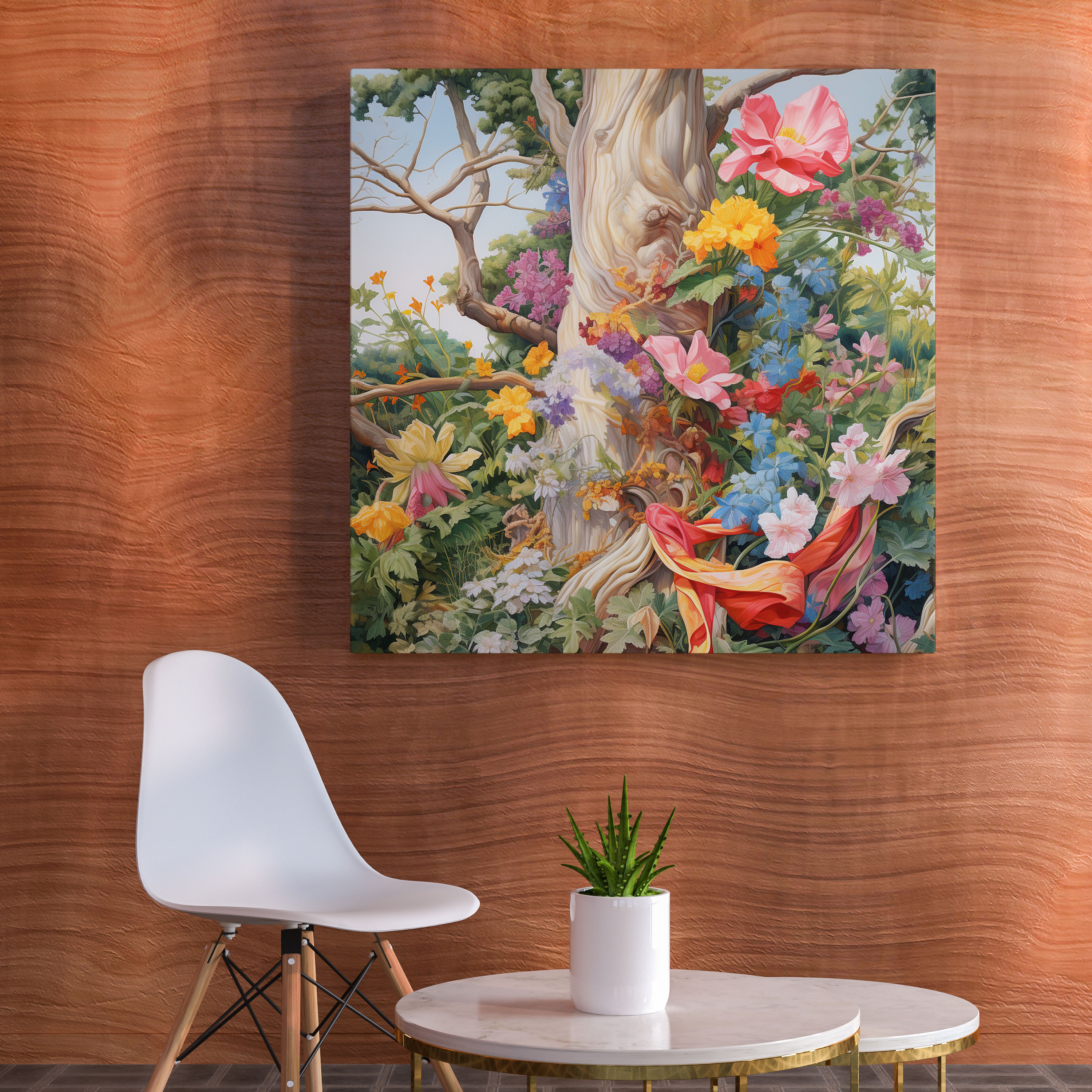 Hermes Silk Scarf Botanical Canvas Print - Hermes, Canvas Print, Canvas Wall Art, Canvas