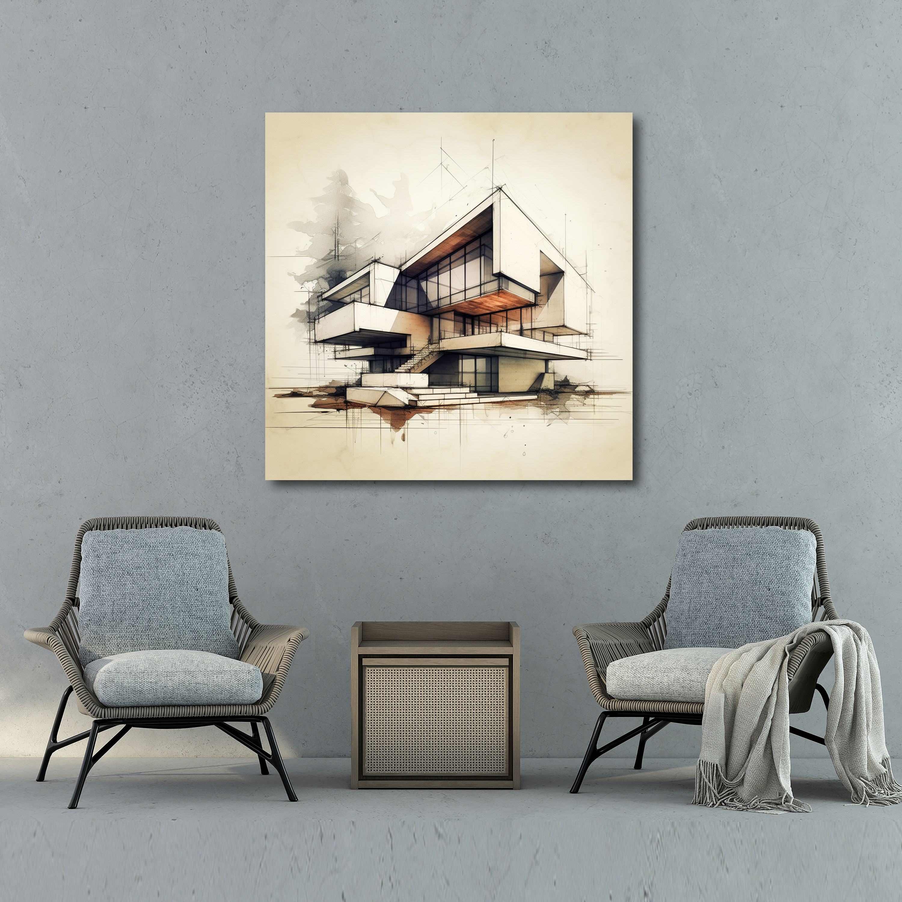 Hermes Canvas Print - Architecture Wall Art - Hermes, Geometric, Modern, Architecture
