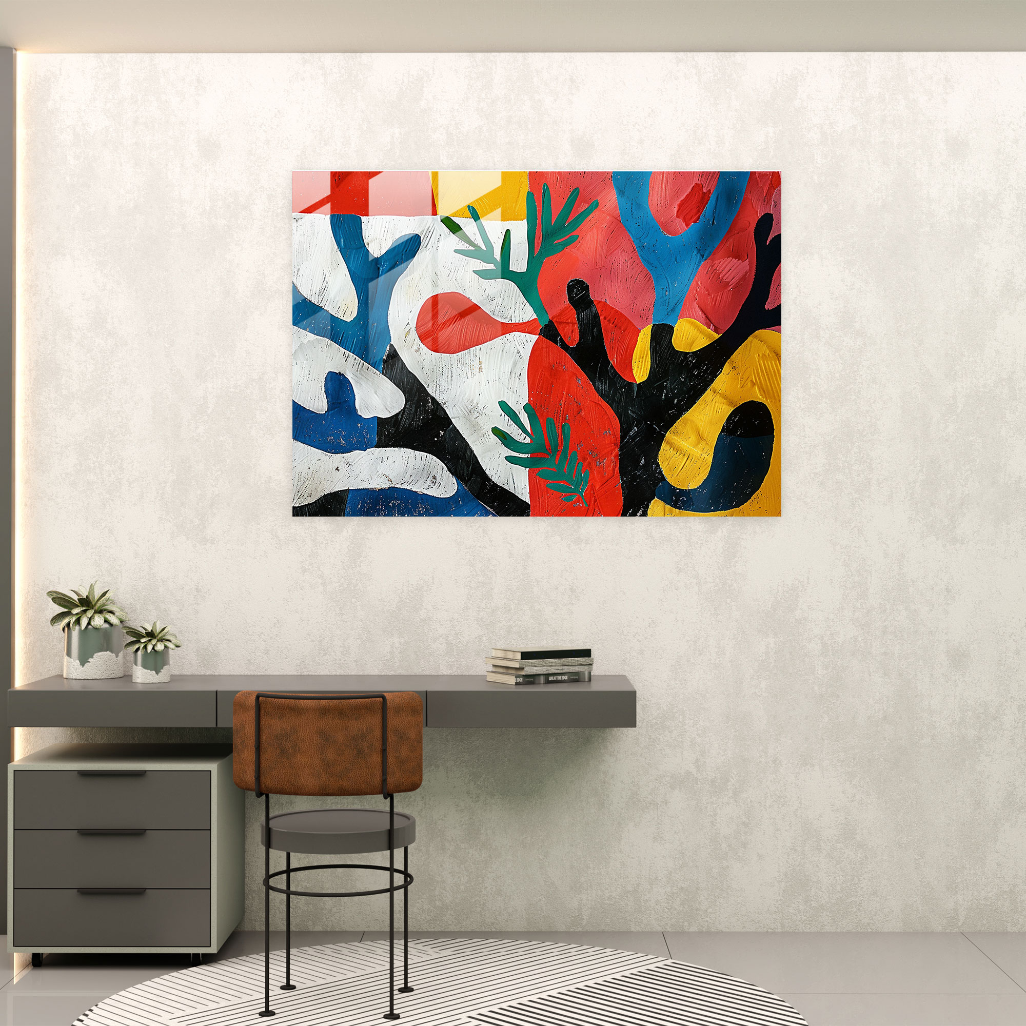 Henri Matisse Glass Print - Dynamic Lines - Henri Matisse, Glass Art, Home Decoration, Glass Wall Art