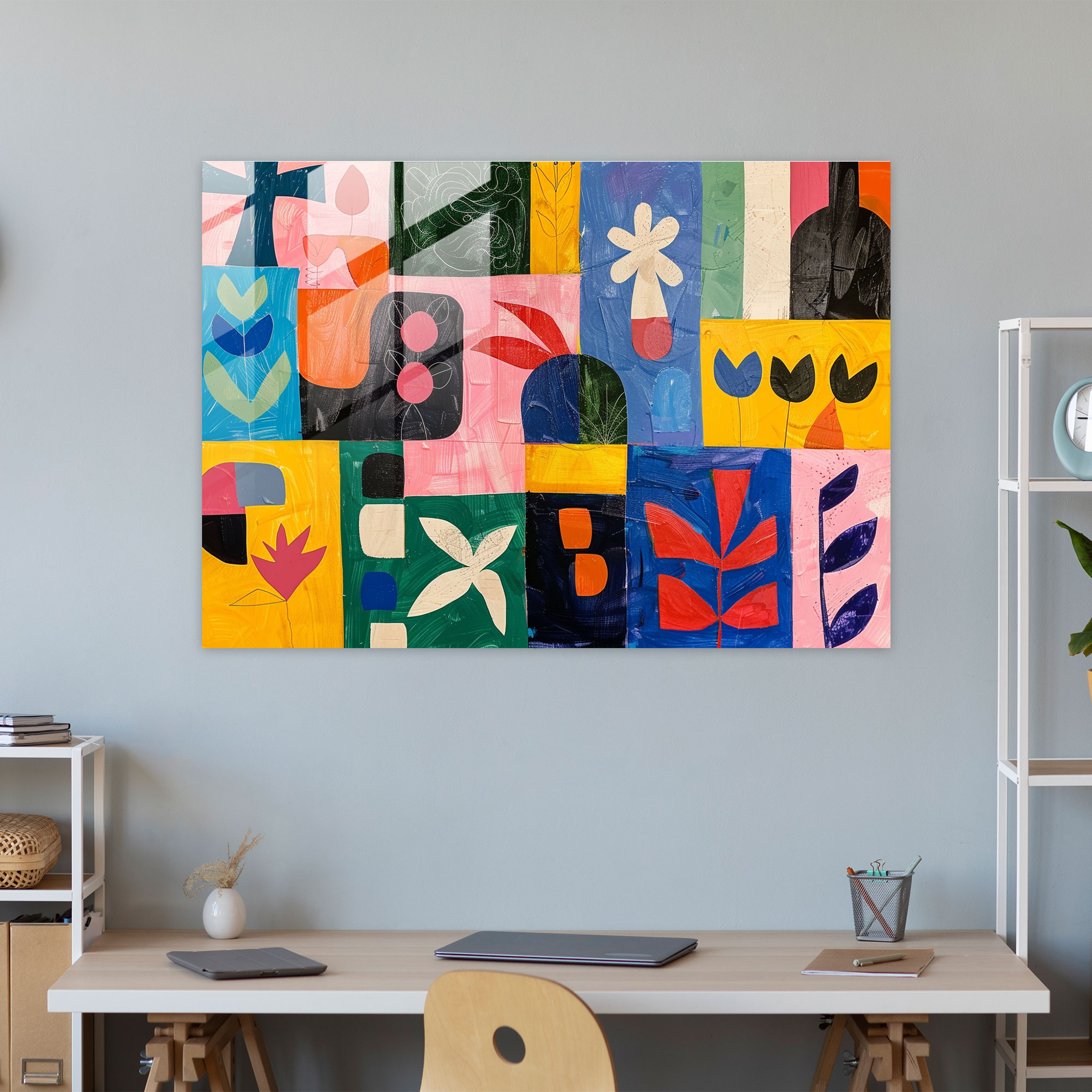 Henri Matisse Glass Wall Art - Collage Of Colors - Henri Matisse, Home Decoration, Glass Print, Glass Art