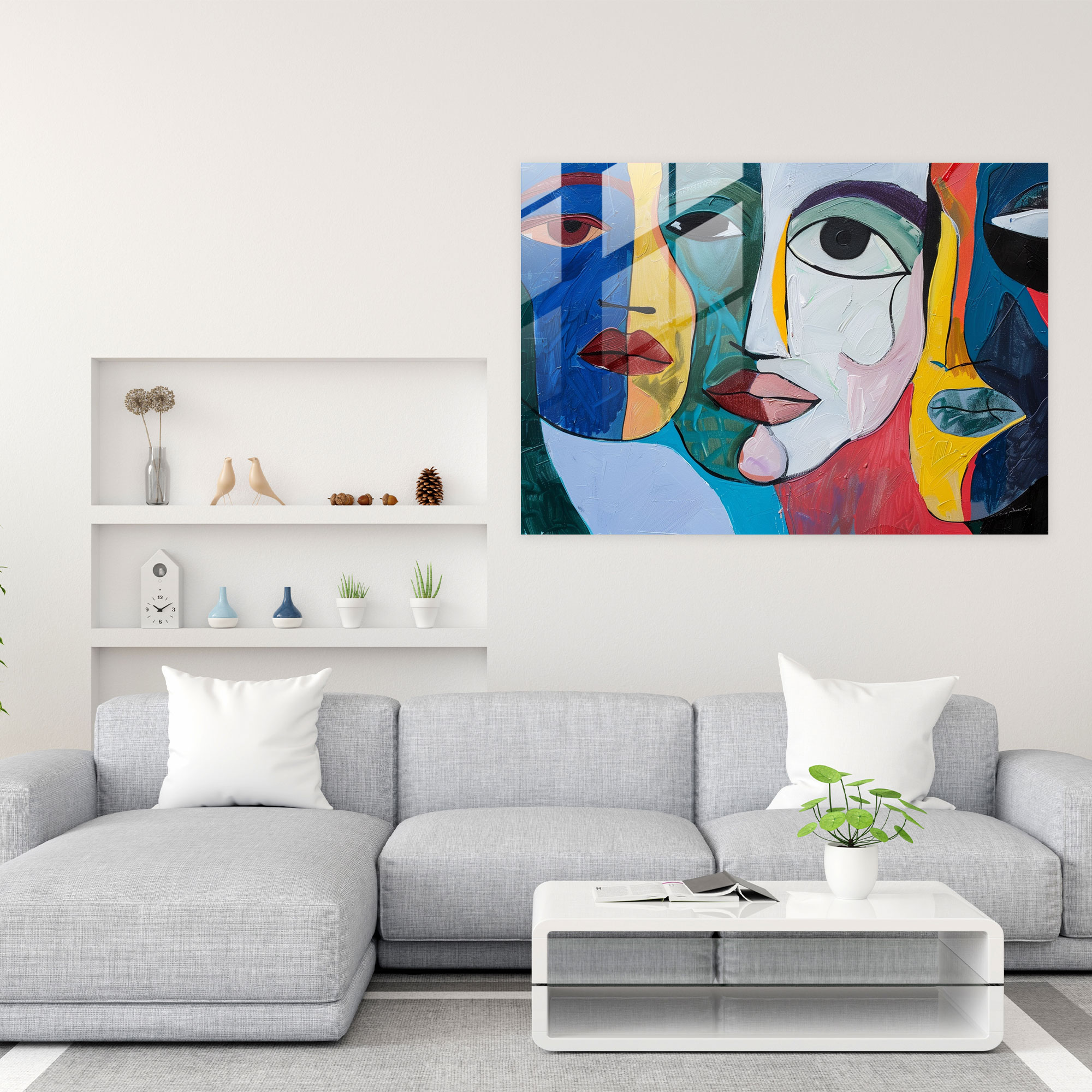 Henri Matisse Home Decoration - Abstract Faces - Henri Matisse, Home Decoration, Wall Decoration, Glass Print