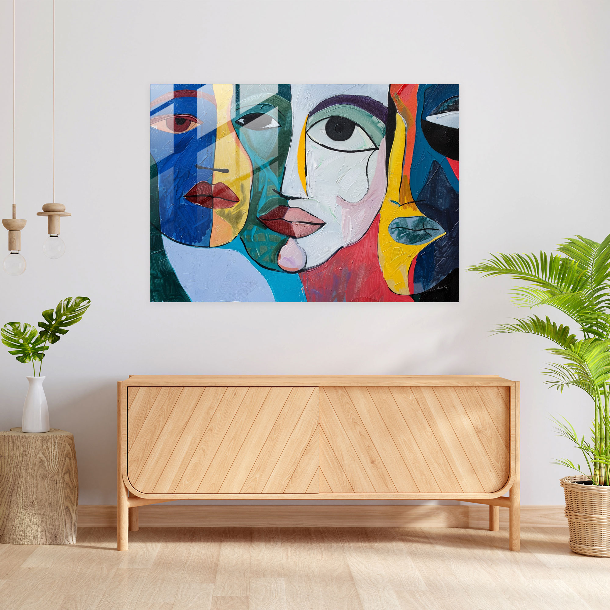 Henri Matisse Home Decoration - Abstract Faces - Henri Matisse, Home Decoration, Wall Decoration, Glass Print