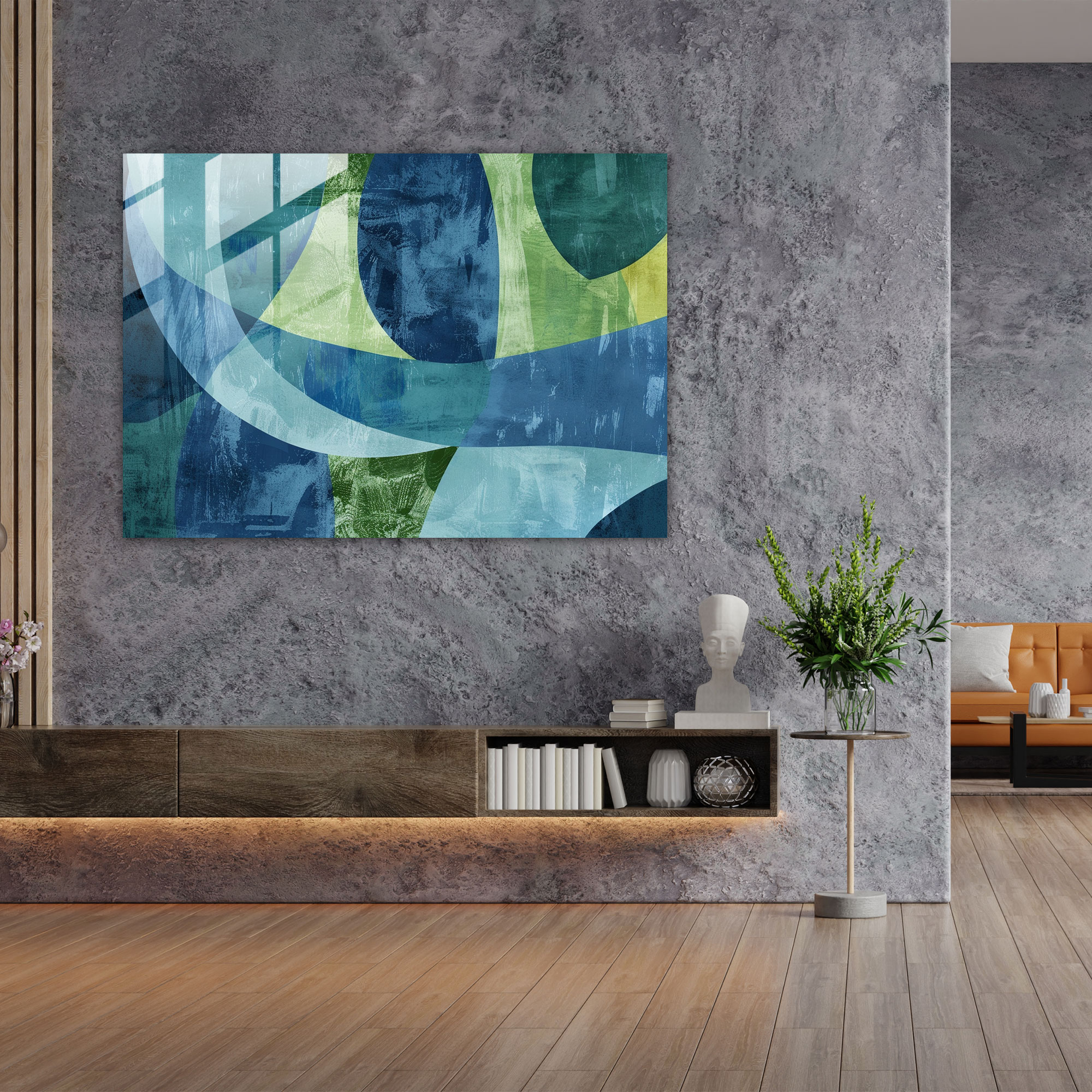 Blue And Green Henri Matisse Glass Print - Henri Matisse, Wall Decoration, Modern Art, Glass Print