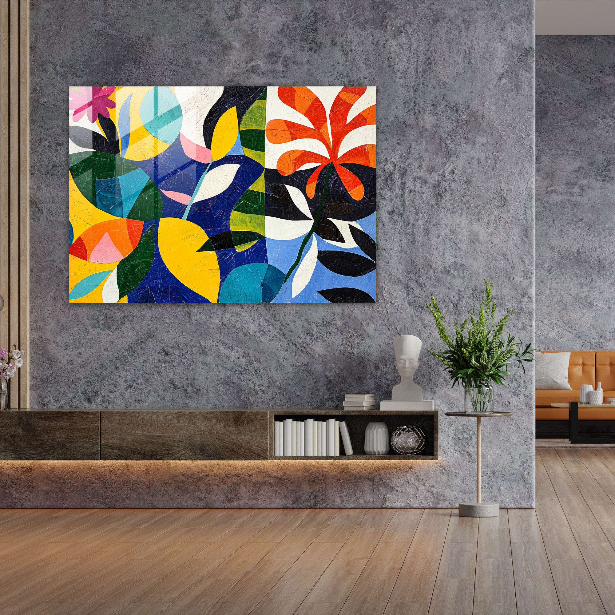 Organic Shapes Henri Matisse Glass Print - Henri Matisse, Home Decoration, Henri Matisse, Wall Decoration