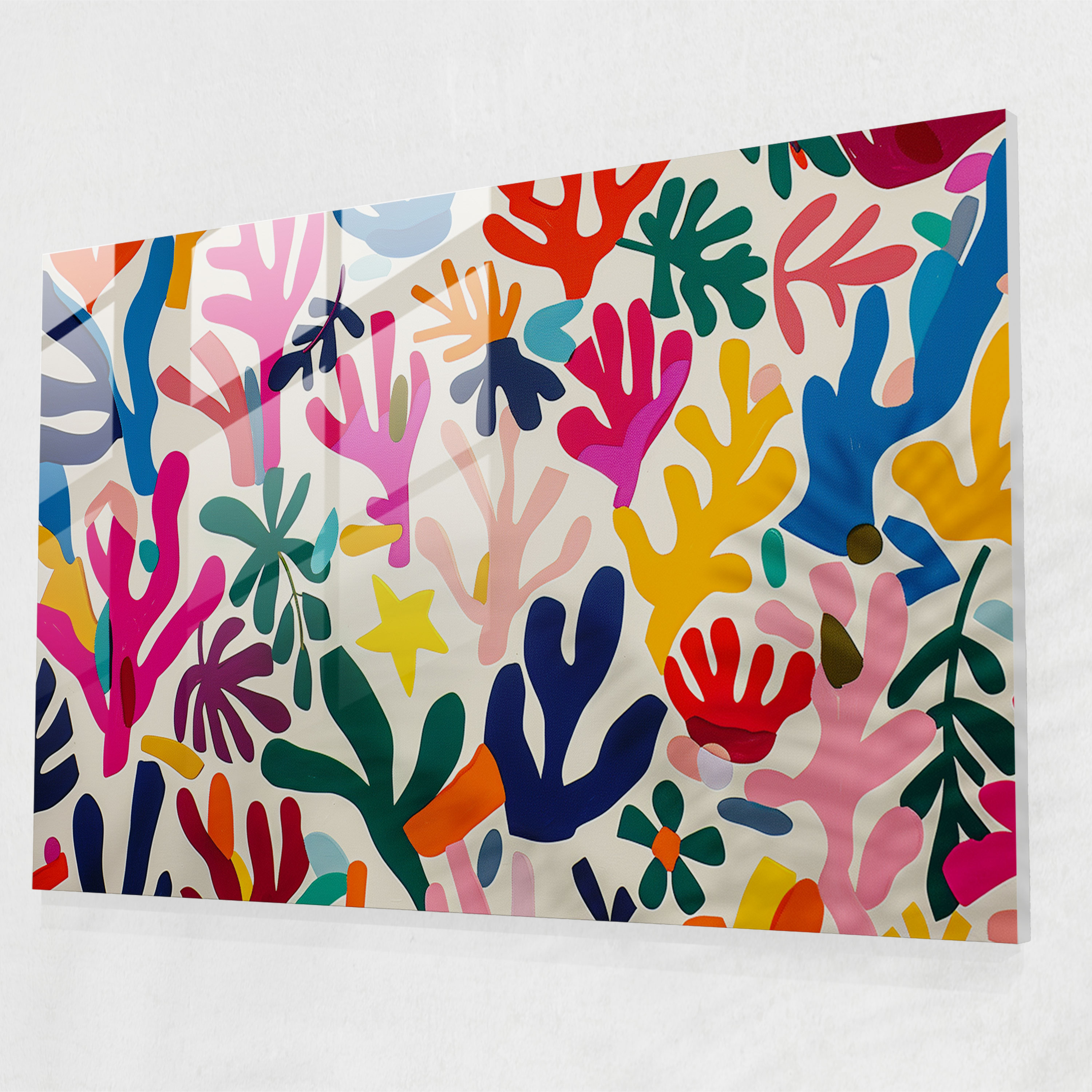 Whimsical Patterns Henri Matisse Glass Print - Henri Matisse, Henri Matisse, Wall Decoration, Glass Art
