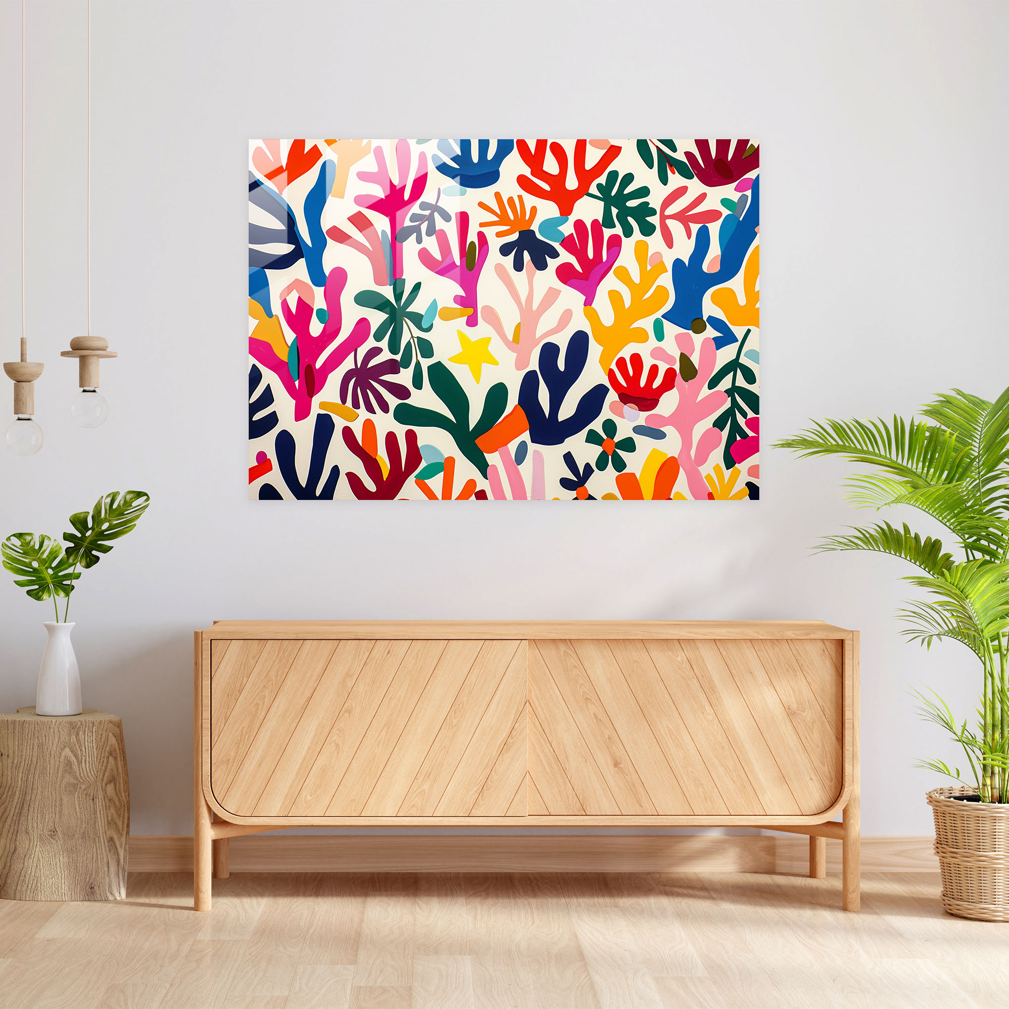 Whimsical Patterns Henri Matisse Glass Print - Henri Matisse, Henri Matisse, Wall Decoration, Glass Art
