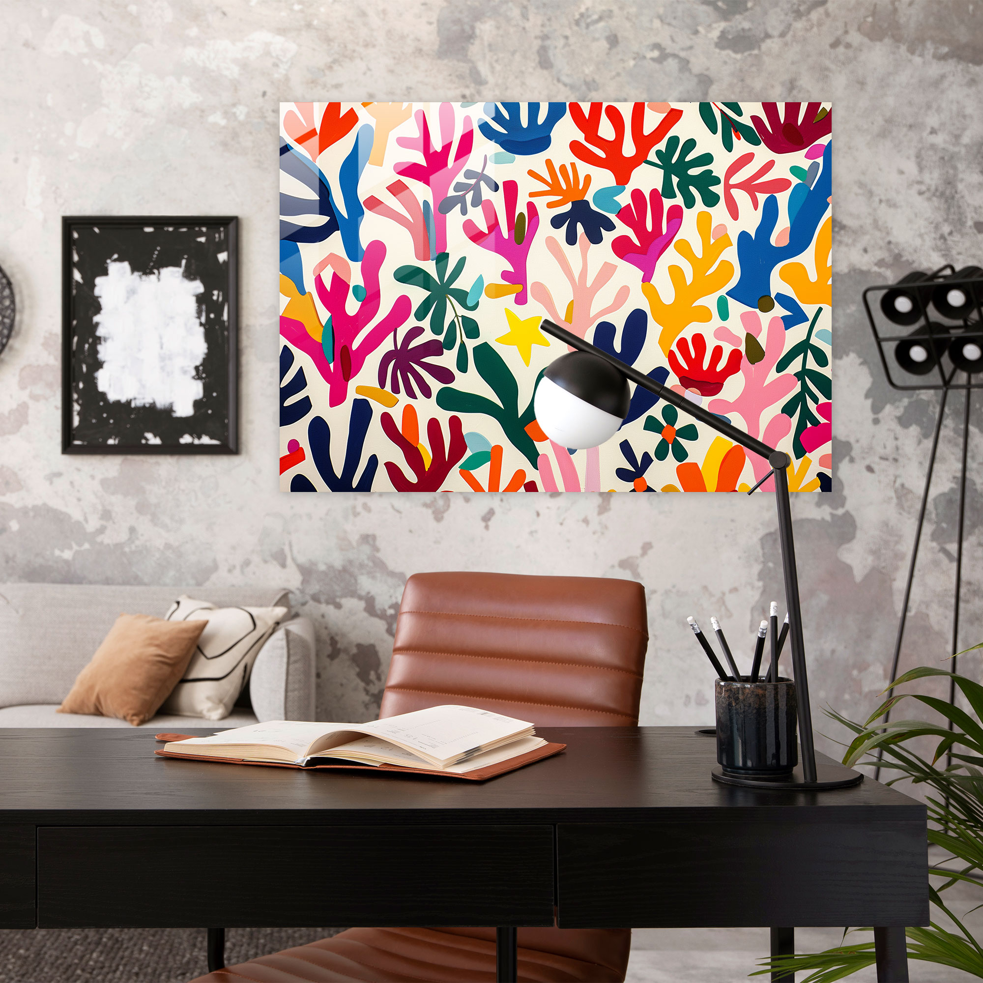 Whimsical Patterns Henri Matisse Glass Print - Henri Matisse, Henri Matisse, Wall Decoration, Glass Art