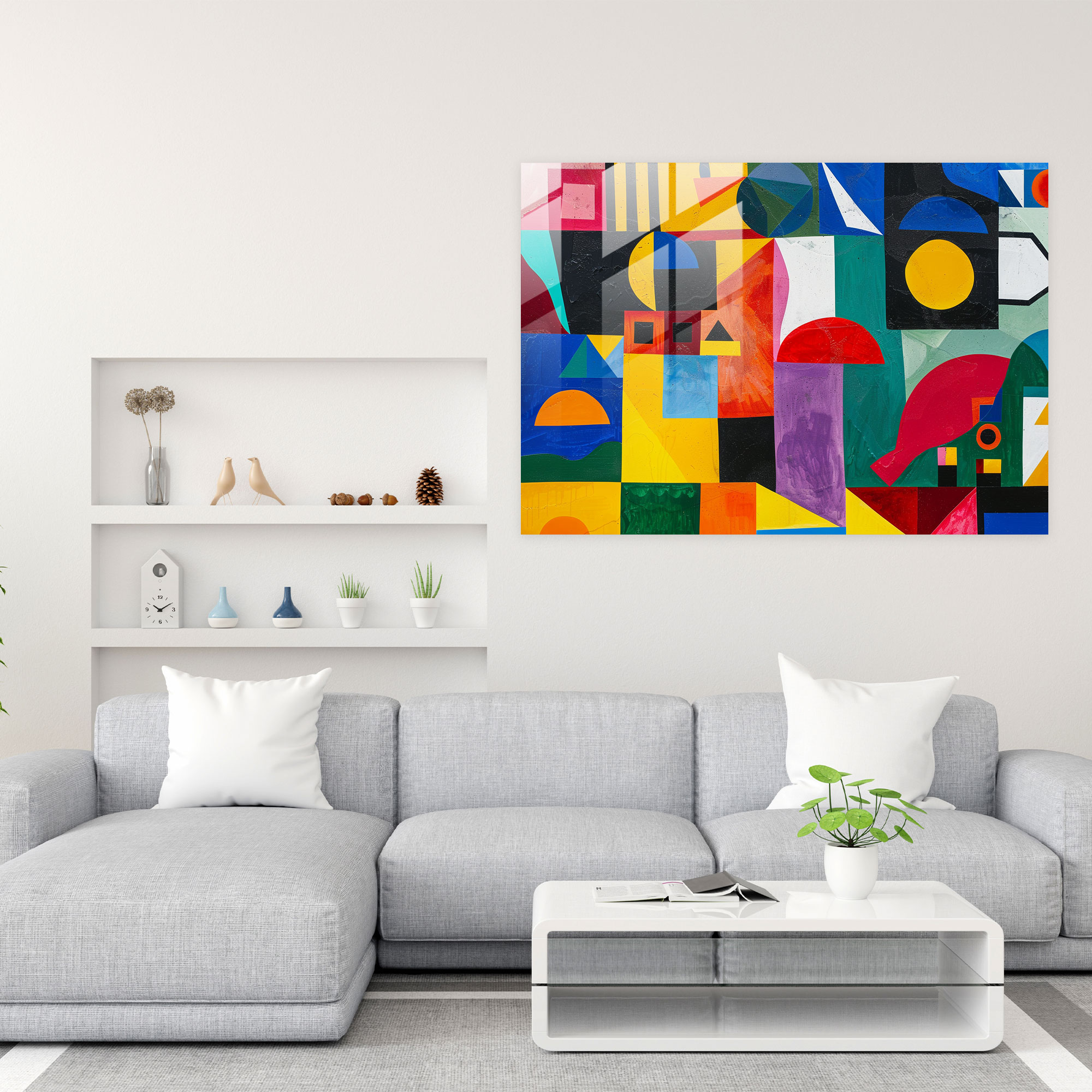 Henri Matisse Glass Print - Abstract Geometric Shapes - Henri Matisse, Henri Matisse, Glass Art, Modern Art