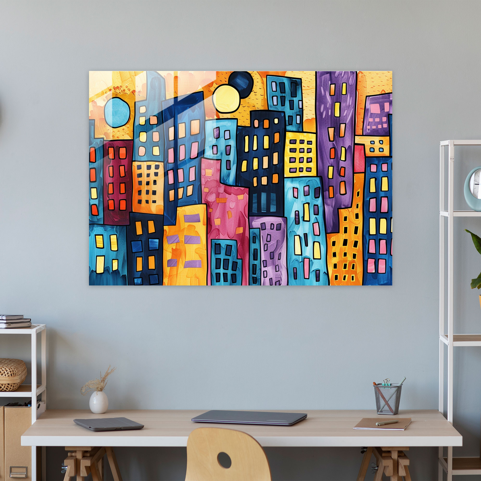 Henri Matisse Glass Art - Abstract Cityscape - Henri Matisse, Wall Decoration, Modern Art, Henri Matisse