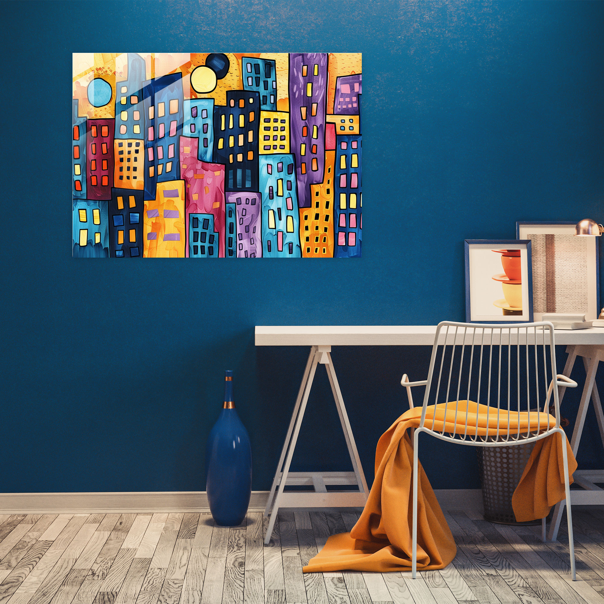 Henri Matisse Glass Art - Abstract Cityscape - Henri Matisse, Wall Decoration, Modern Art, Henri Matisse