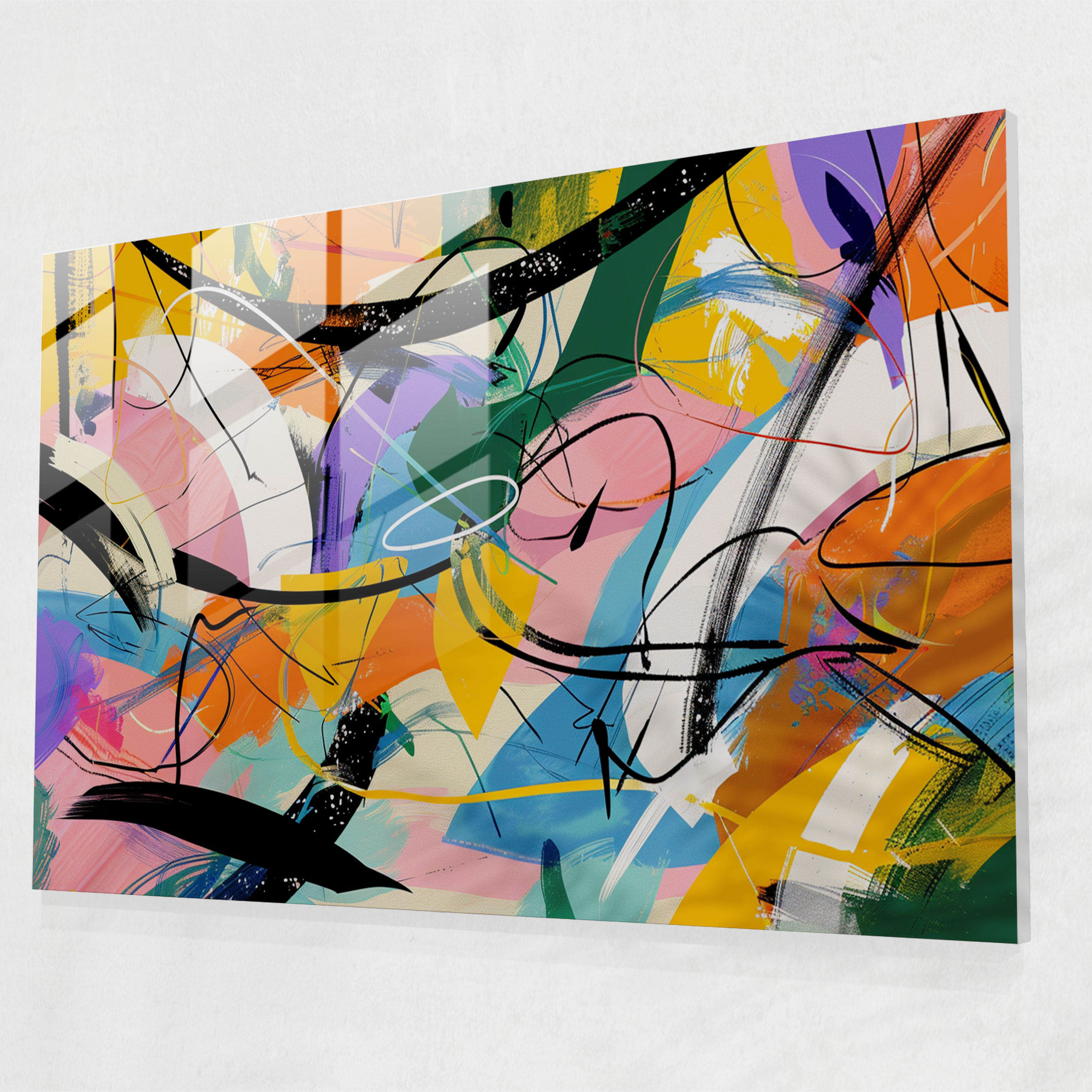 Henri Matisse Glass Wall Art - Dynamic Abstract Shapes - Henri Matisse, Home Decoration, Wall Decoration, Modern Art