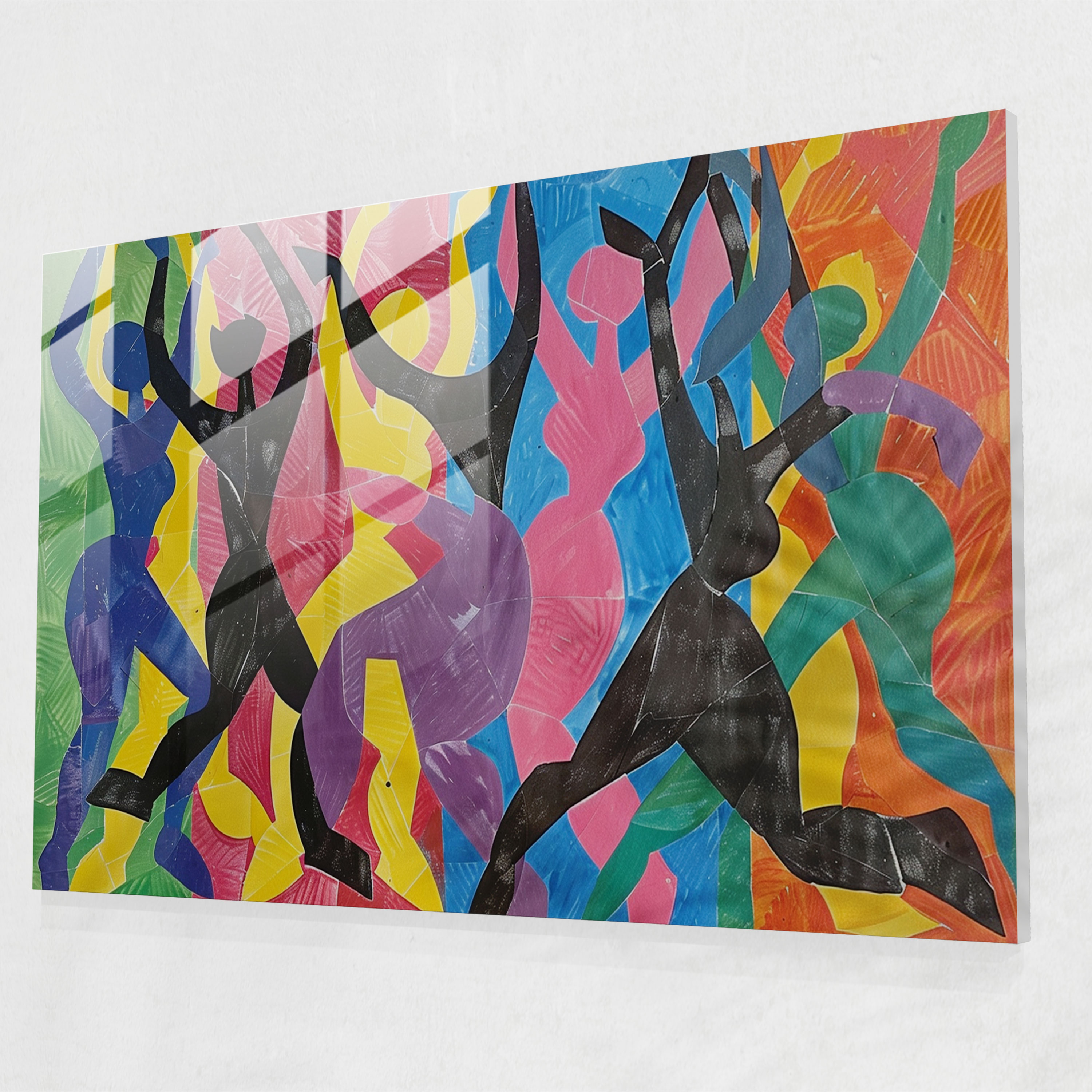 Henri Matisse Glass Wall Art: Cut-Out Dancers - Henri Matisse, Henri Matisse, Glass Wall Art, Wall Decoration