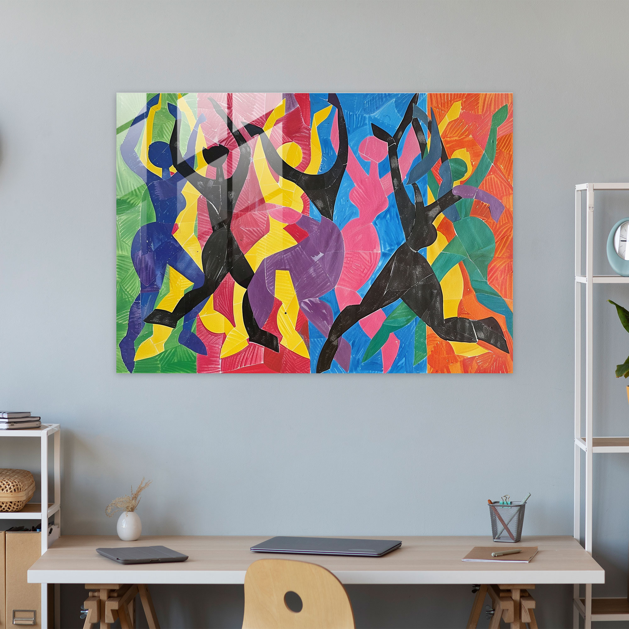 Henri Matisse Glass Wall Art: Cut-Out Dancers - Henri Matisse, Henri Matisse, Glass Wall Art, Wall Decoration