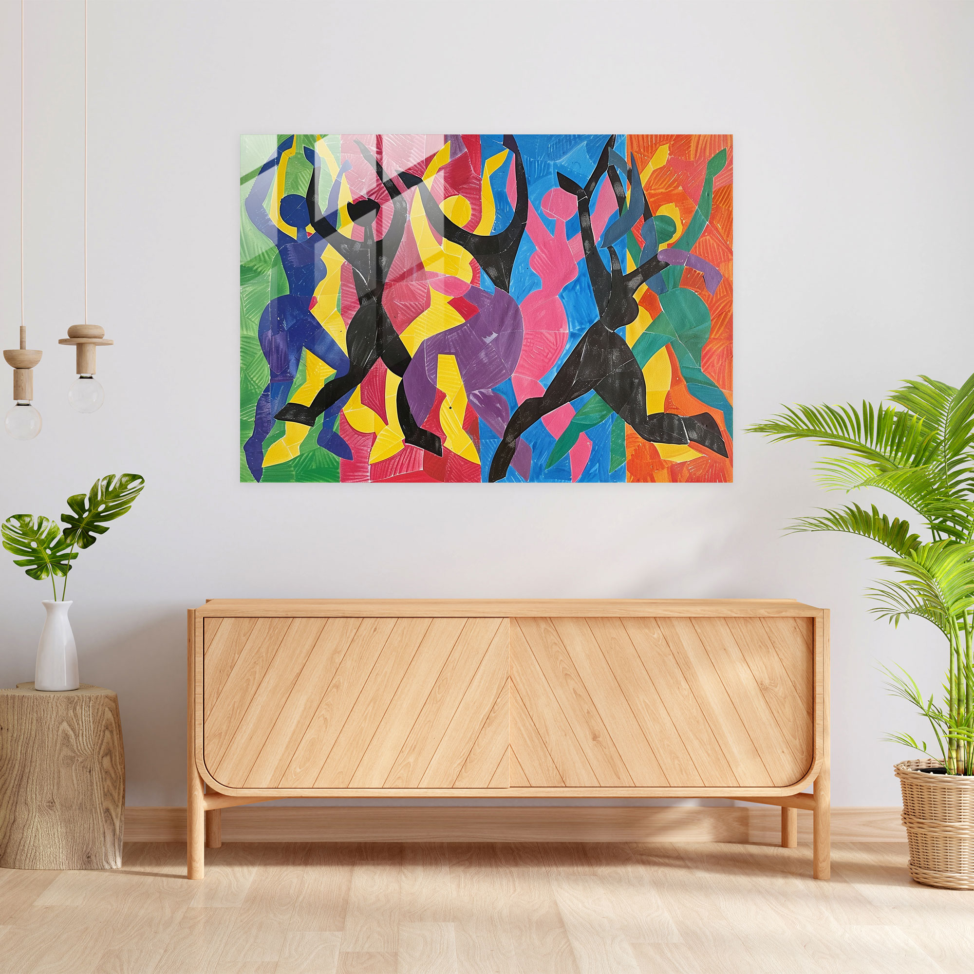 Henri Matisse Glass Wall Art: Cut-Out Dancers - Henri Matisse, Henri Matisse, Glass Wall Art, Wall Decoration