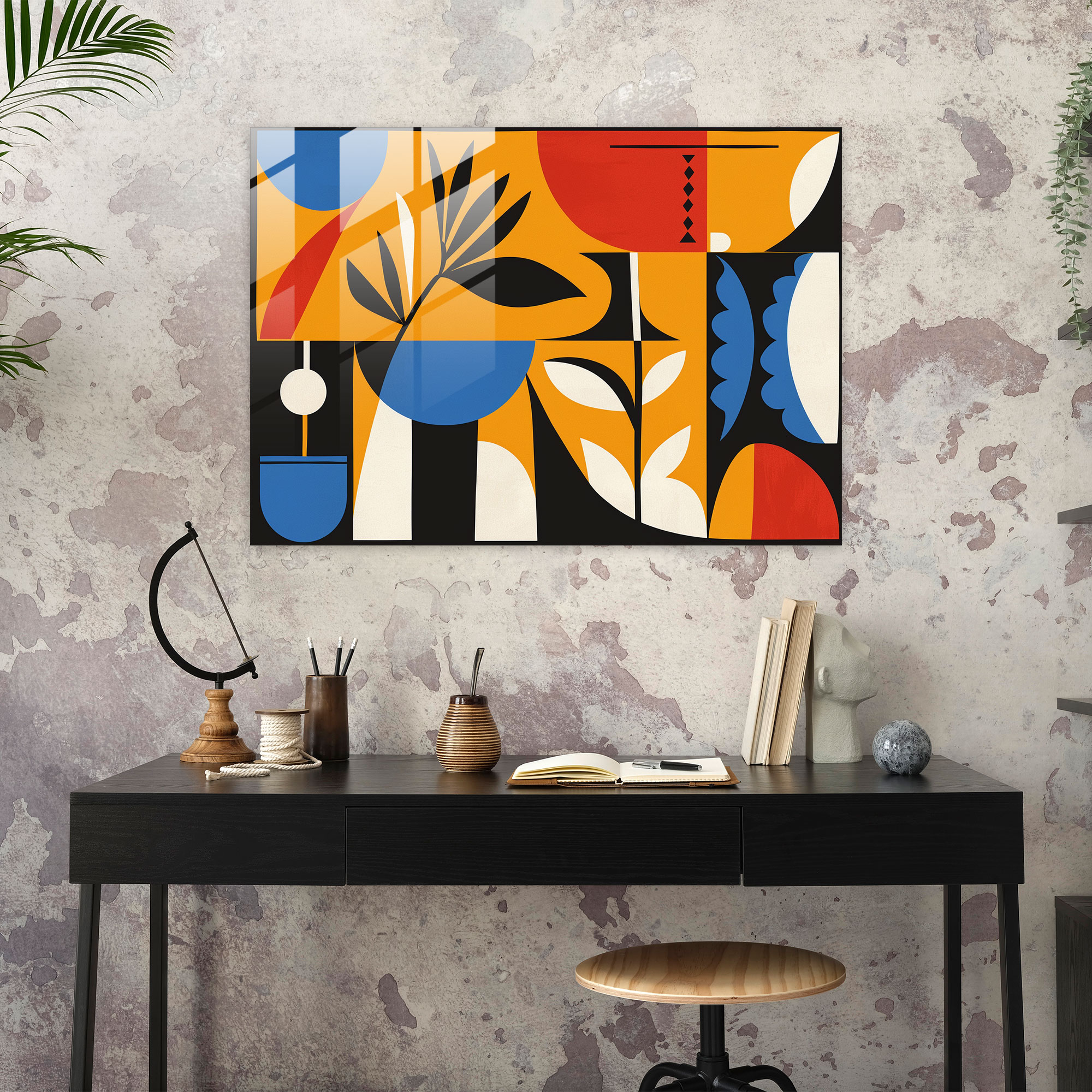 Henri Matisse Wall Decoration: Bold Geometric Shapes - Henri Matisse, Glass Print, Glass Art, Wall Decoration