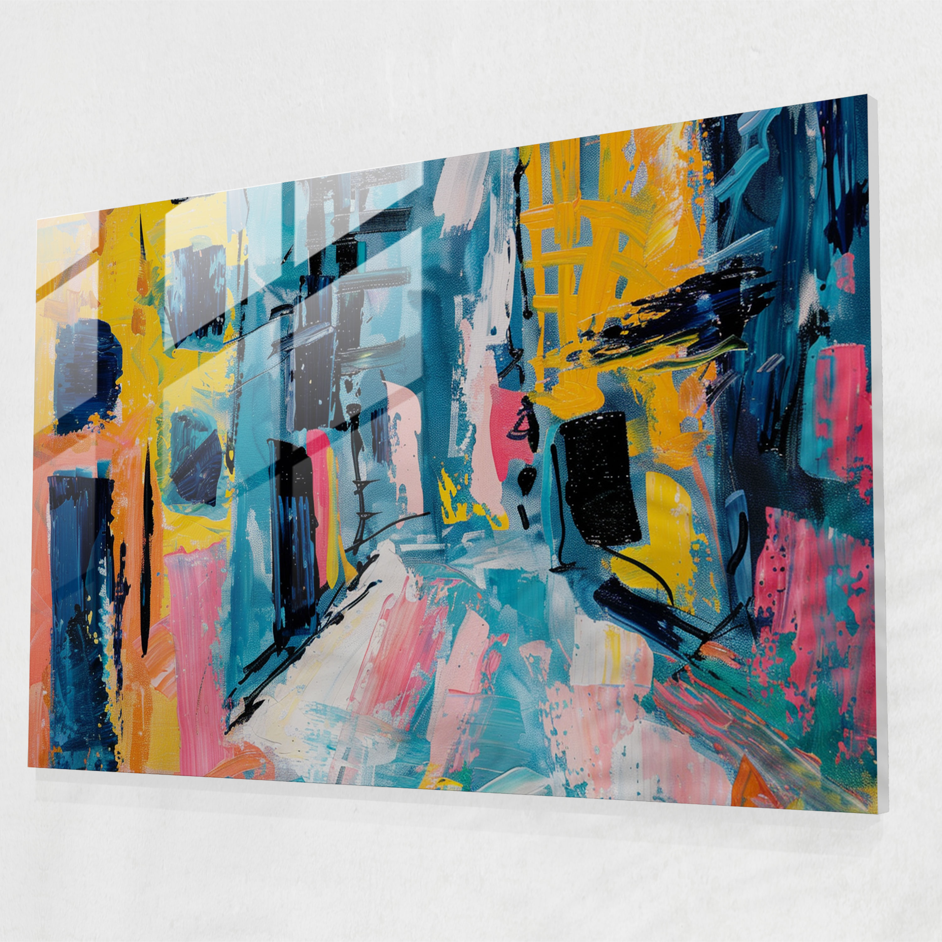 Henri Matisse Glass Art: Abstract Cityscape - Henri Matisse, Home Decoration, Modern Art, Glass Art