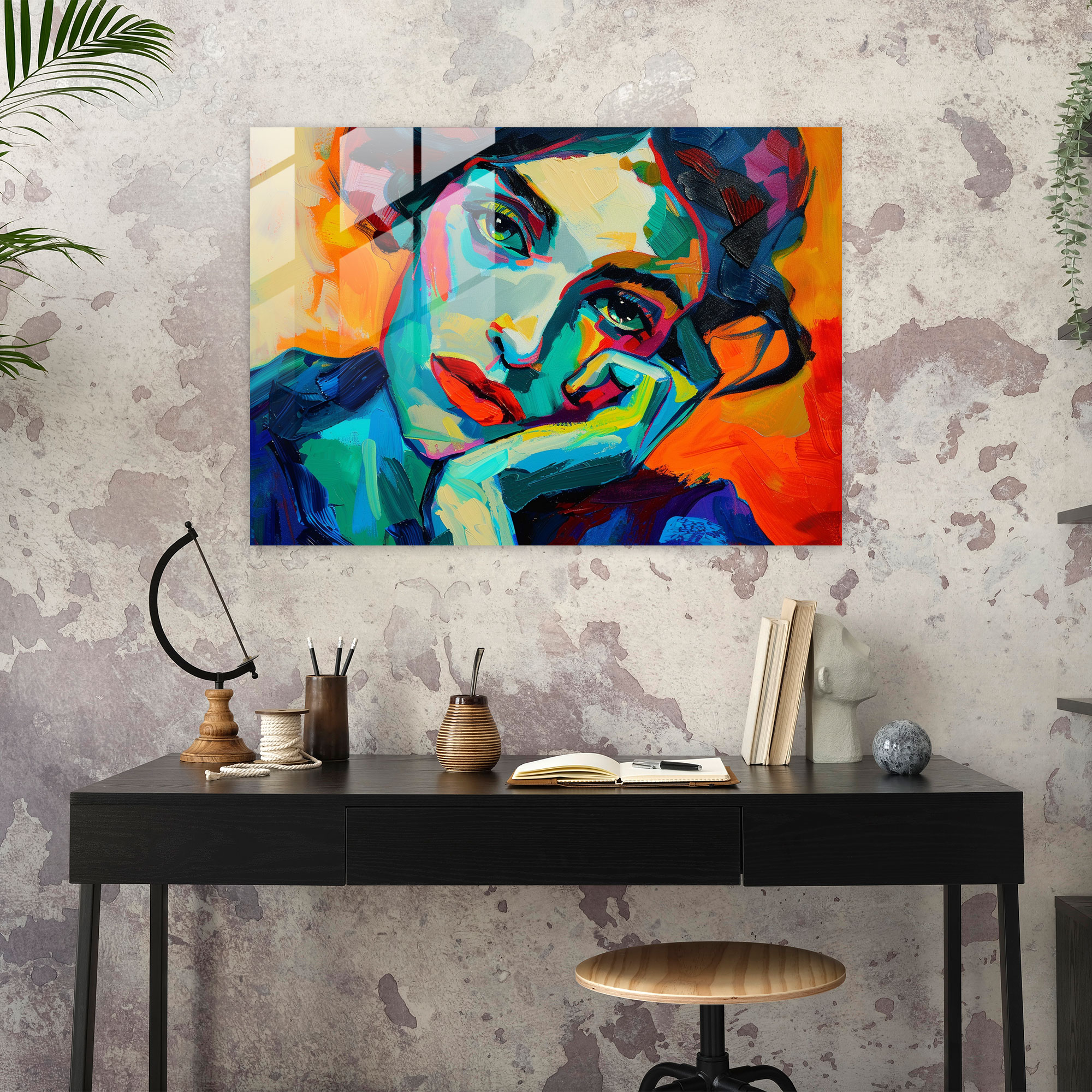 Henri Matisse Modern Art: Expressive Portrait - Henri Matisse, Home Decoration, Glass Art, Modern Art