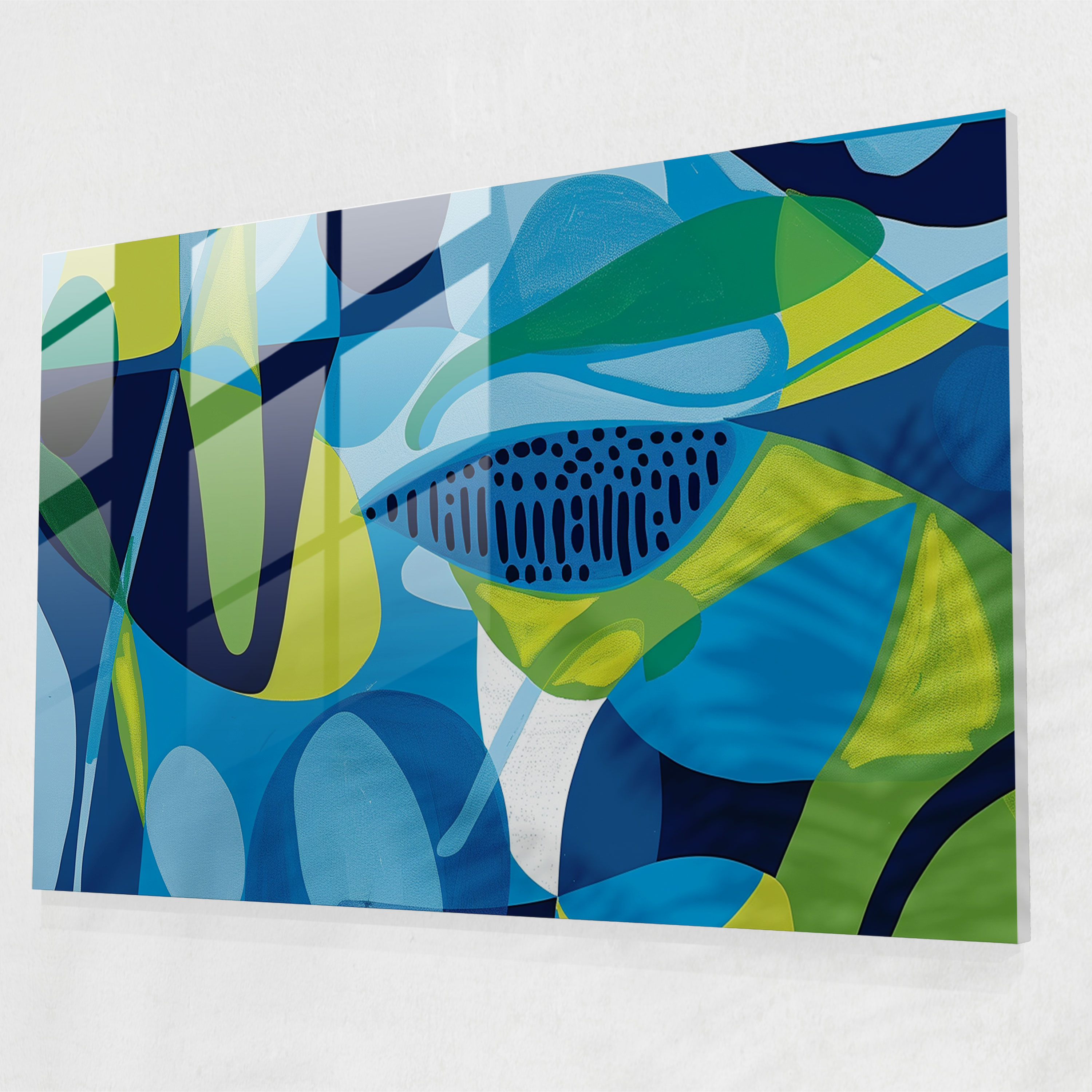 Blue And Green Abstract Glass Print - Henri Matisse, Glass Print, Home Decoration, Modern Art