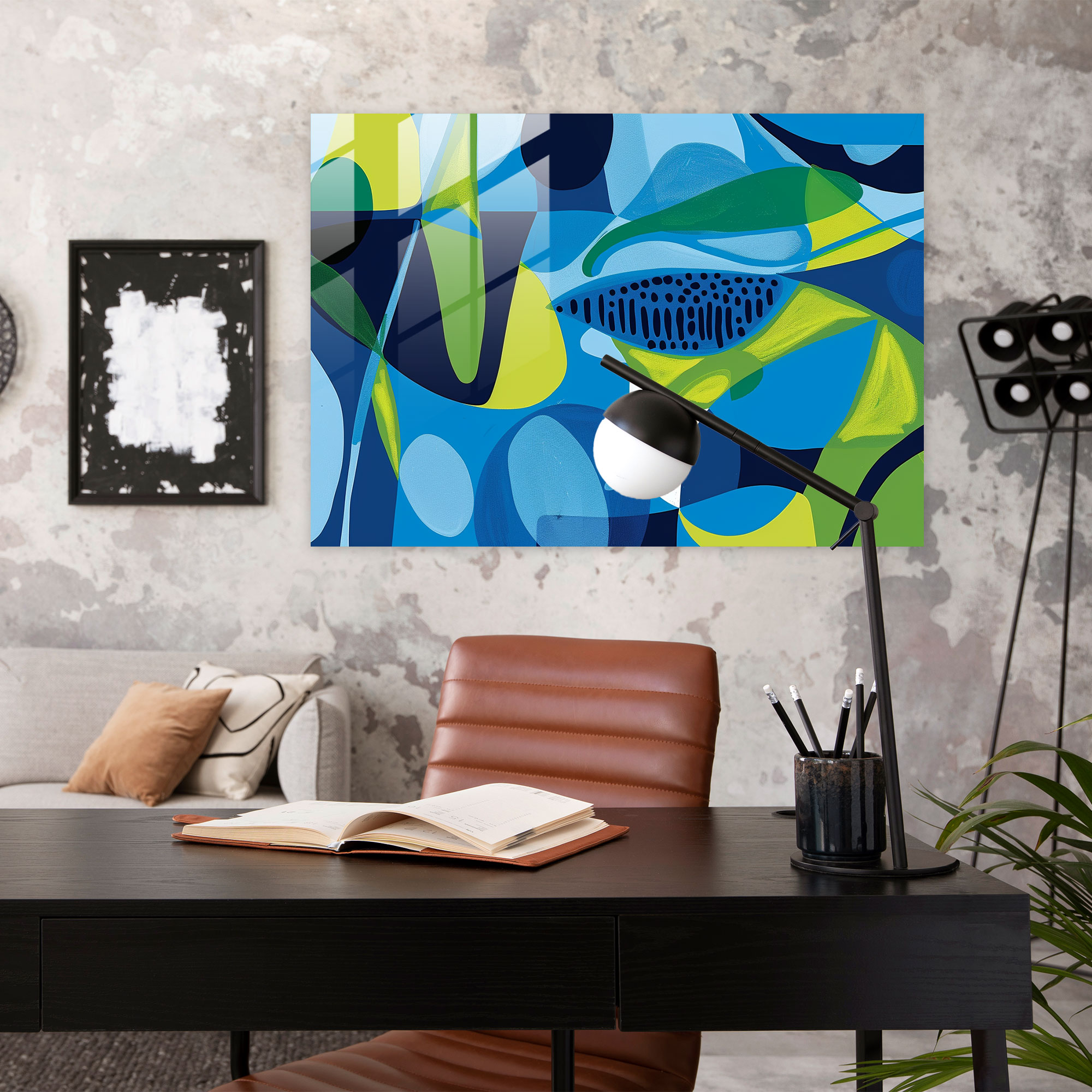 Blue And Green Abstract Glass Print - Henri Matisse, Glass Print, Home Decoration, Modern Art