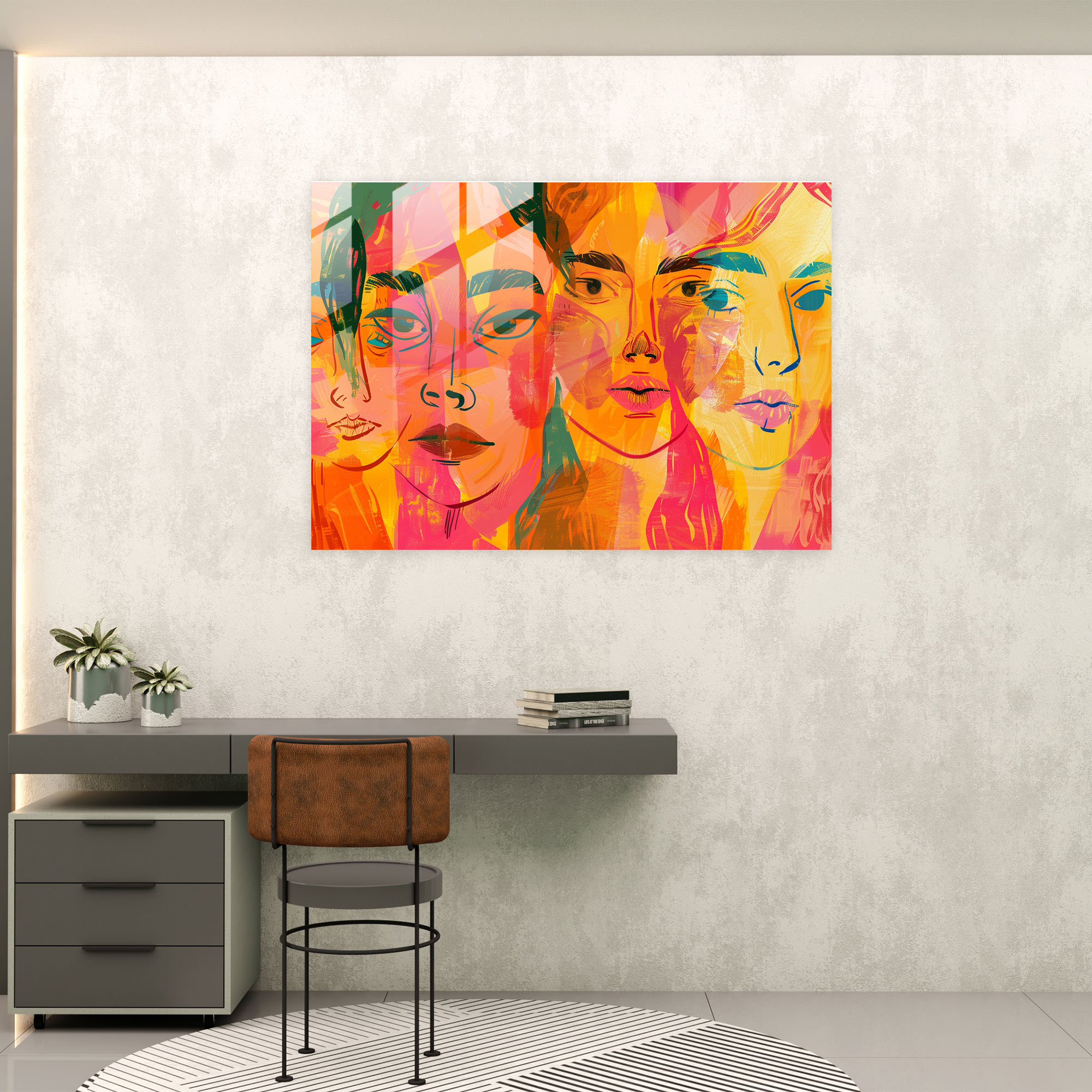 Expressive Faces Glass Print Wall Art - Henri Matisse, Wall Decoration, Glass Print, Modern Art