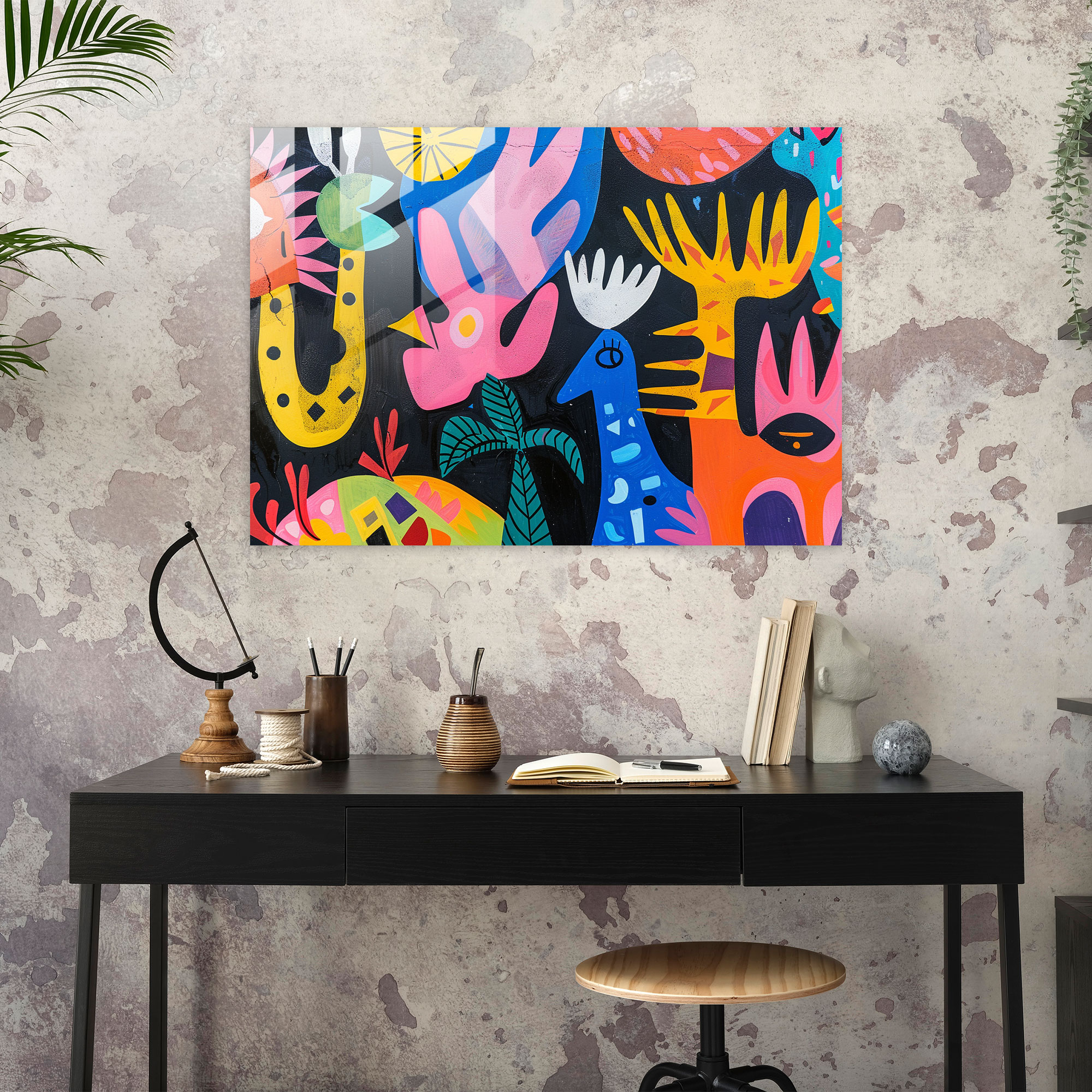 Henri Matisse Glass Wall Art - Whimsical Characters - Henri Matisse, Glass Wall Art, Modern Art, Wall Decoration