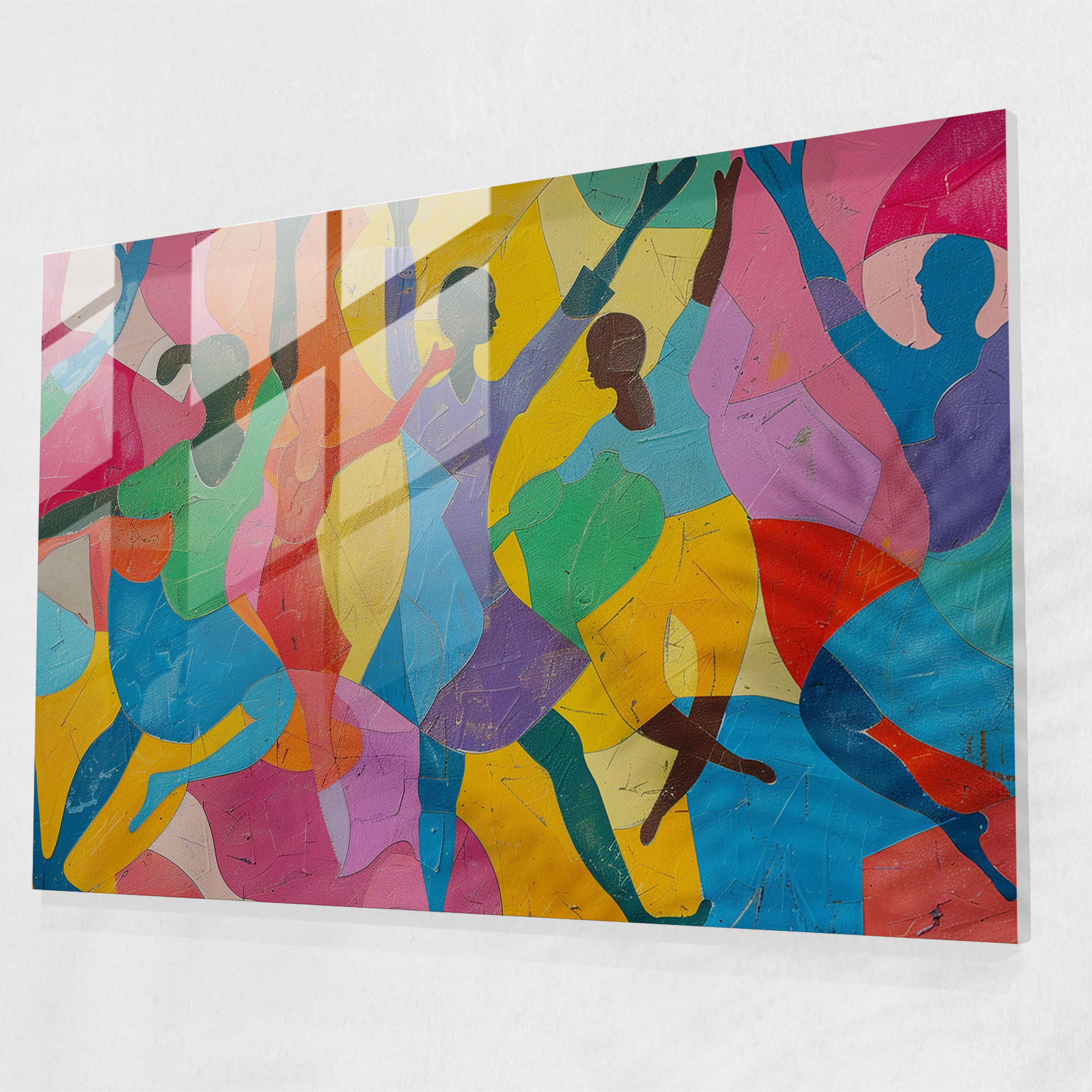 Henri Matisse Glass Print - Abstract Dancers - Henri Matisse, Wall Decoration, Glass Print, Glass Art